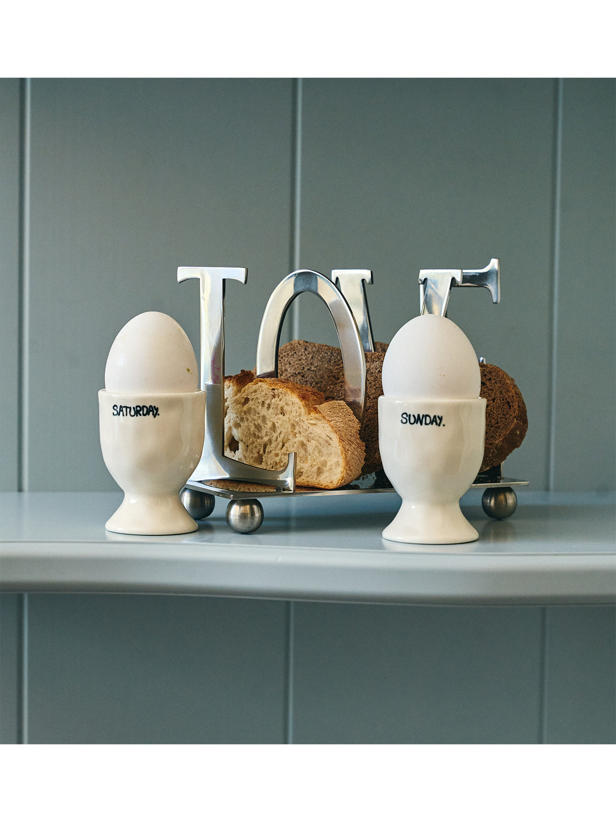 Weekend Egg Cup Set Of 2 - White