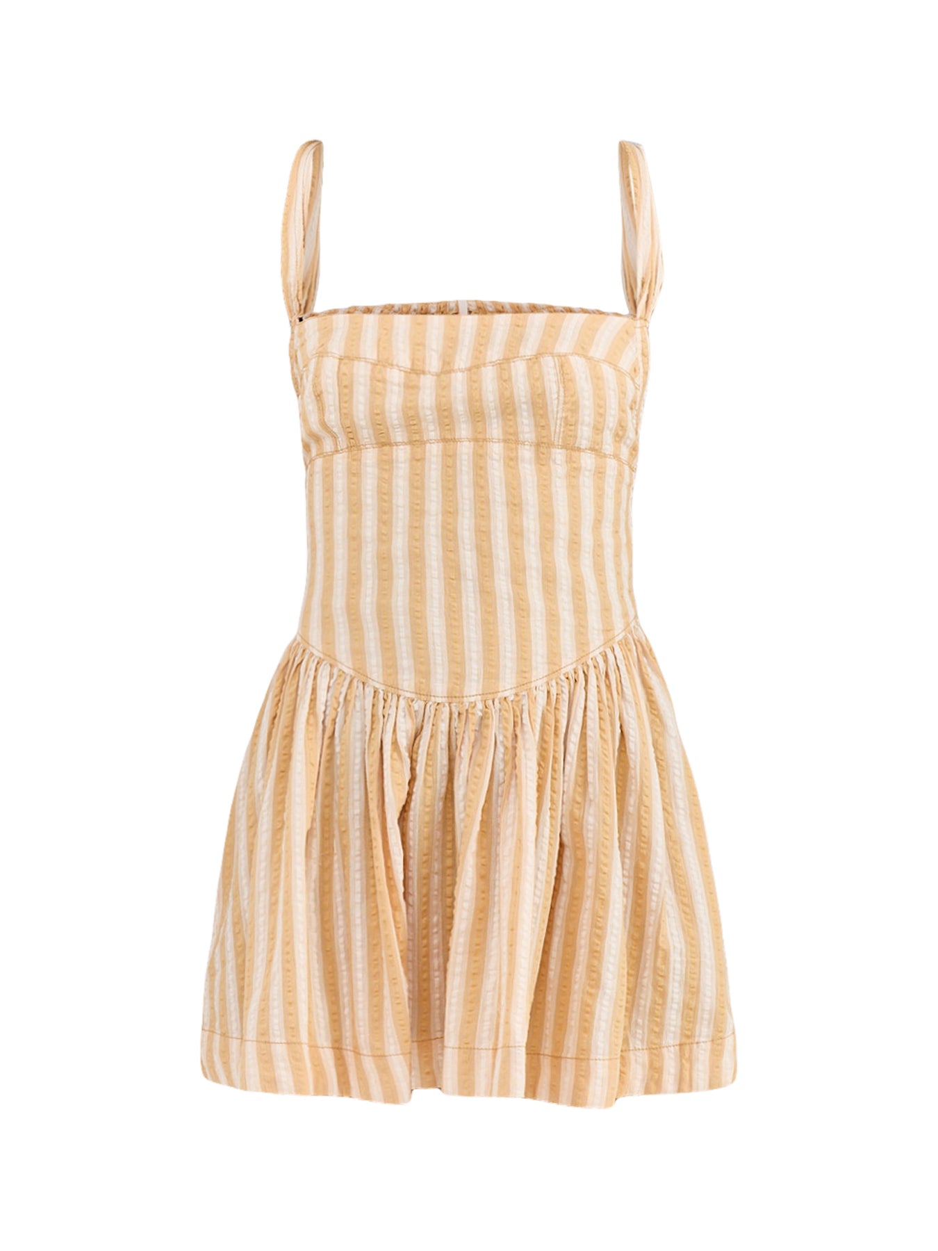 Laurel Plaid Mini Dress Neutral  Fenwick