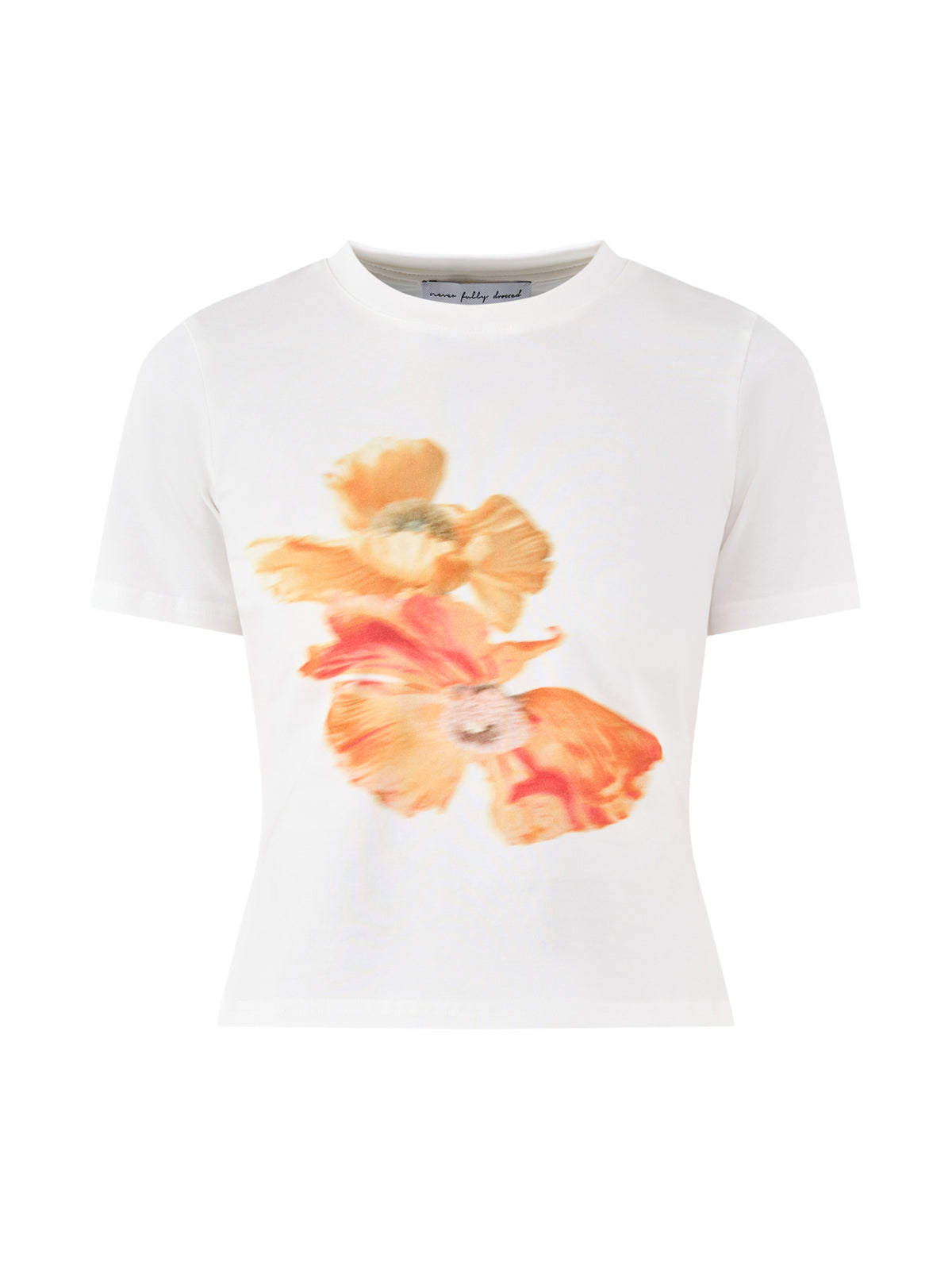 Blurred Floral Slim Graphic T-Shirt