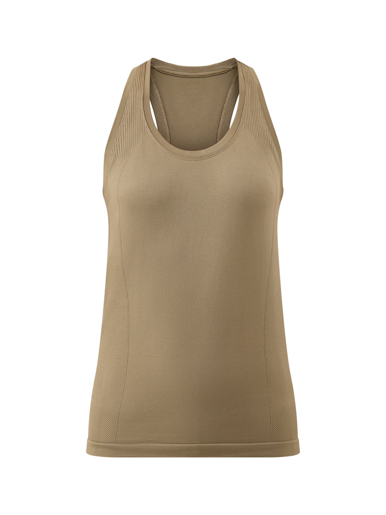 Athlete Seamless Workout Tank Top Khaki