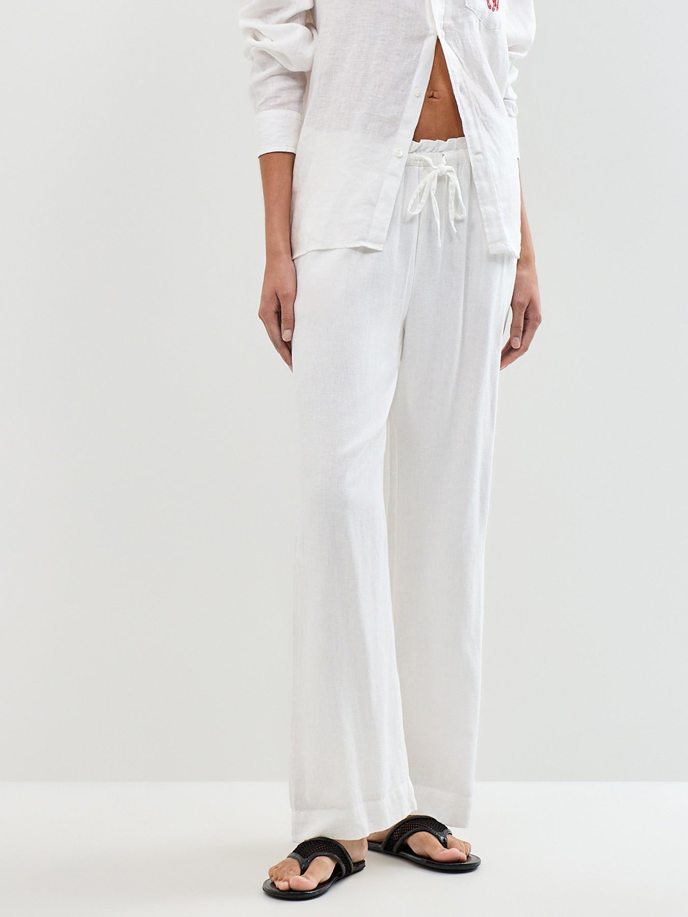 Fosse Wide Leg Trousers White