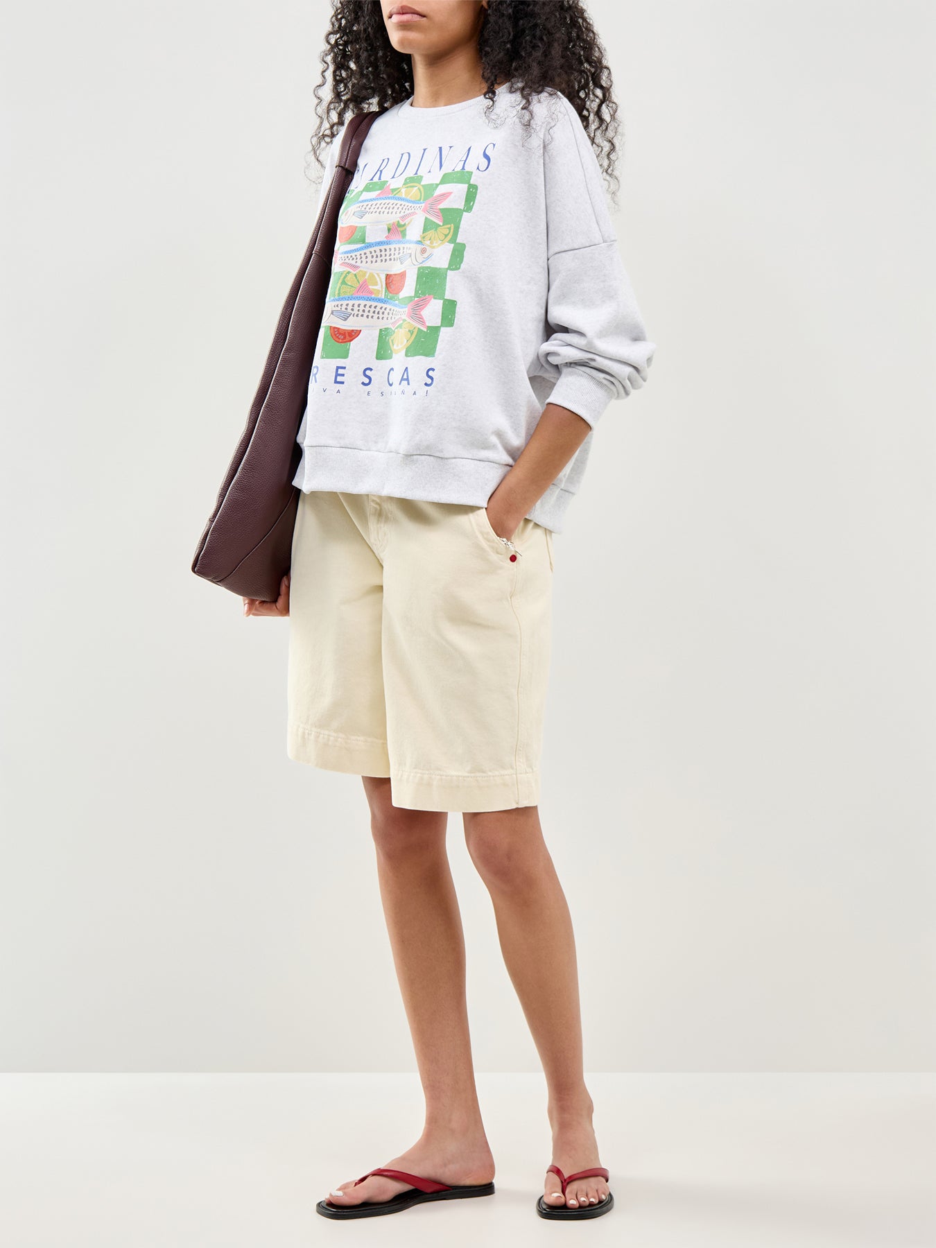 Deborah Crew Neck Sweatshirt Grey