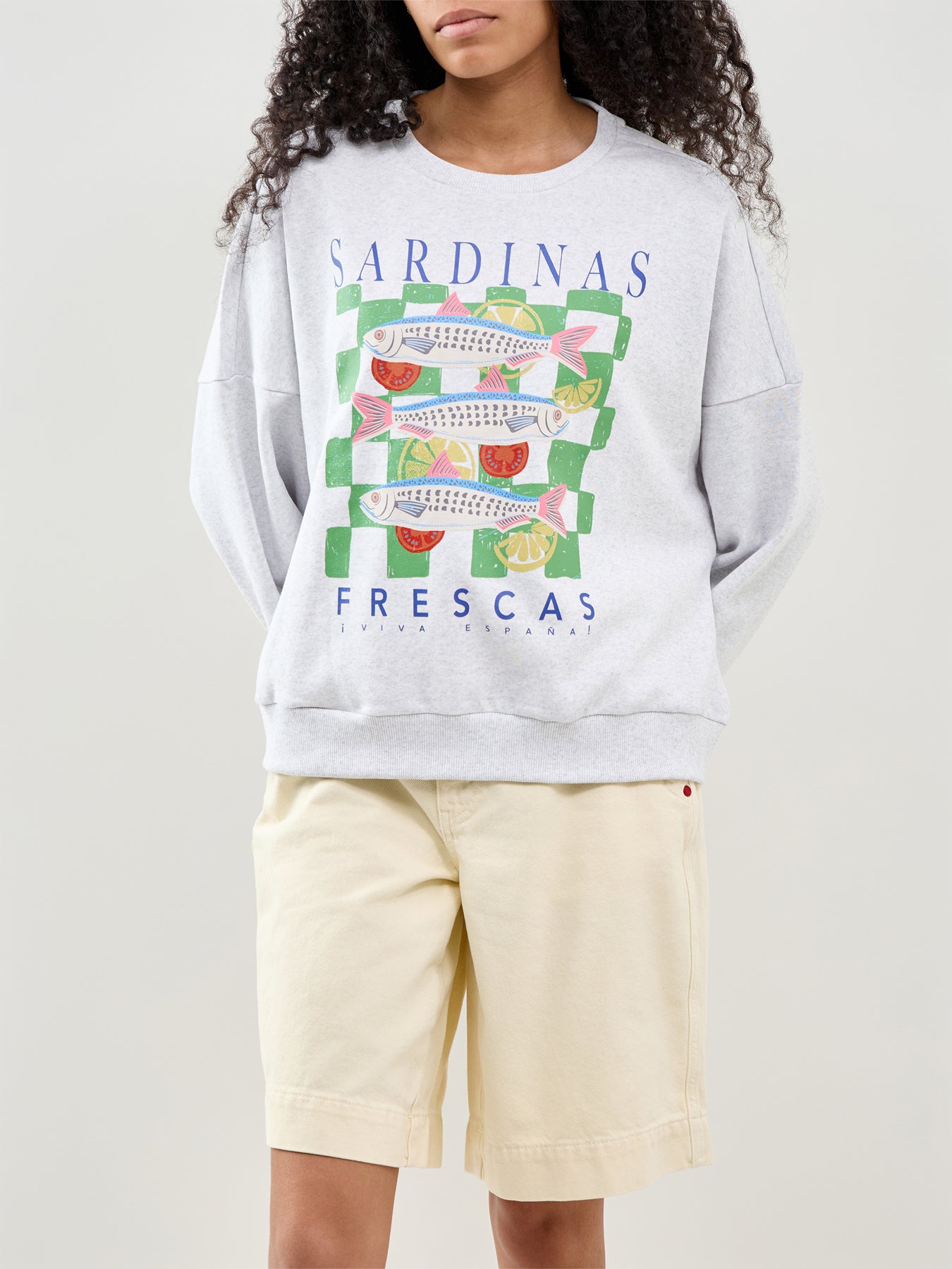 Deborah Crew Neck Sweatshirt Grey