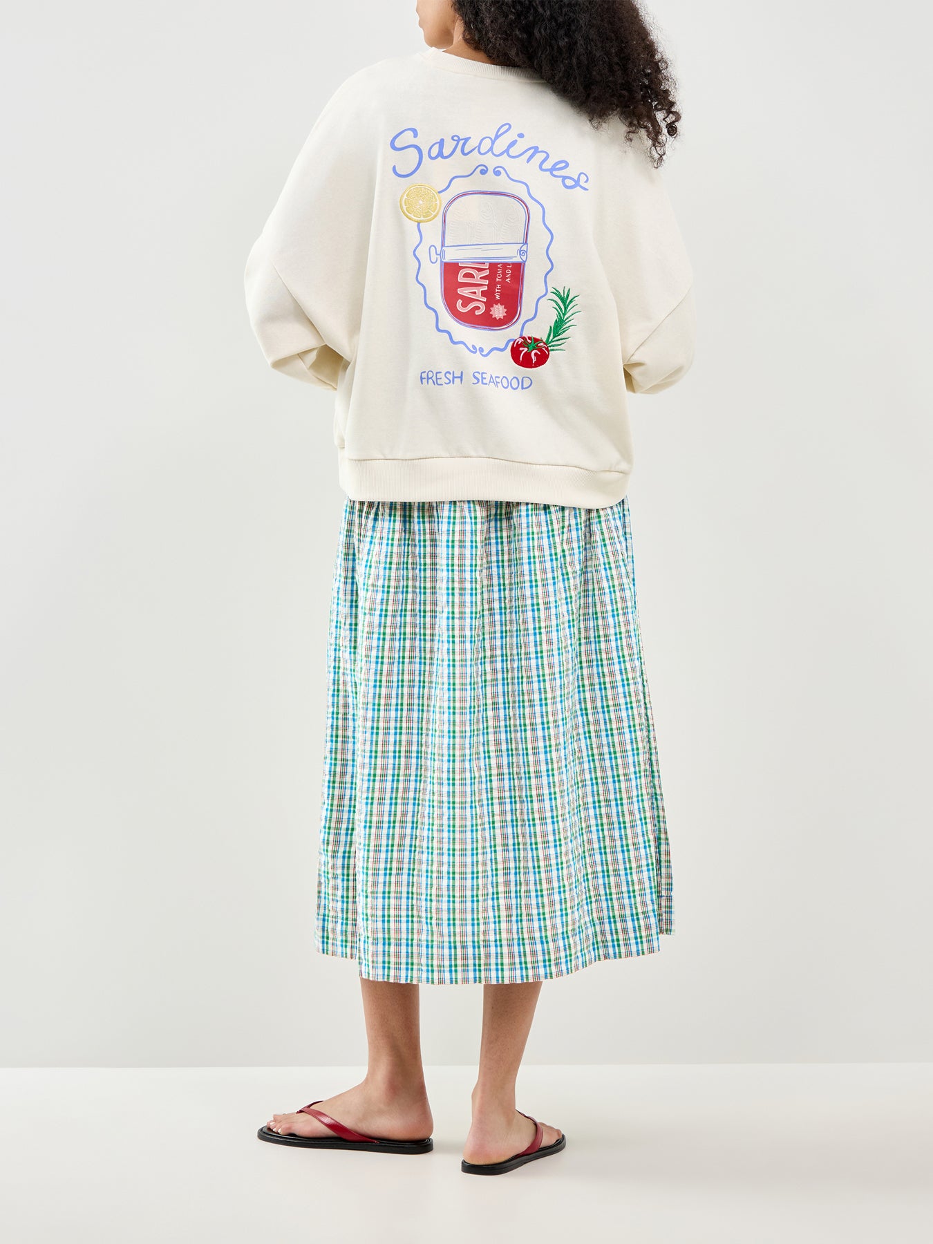 Deborah Crew Neck Sweatshirt Cream