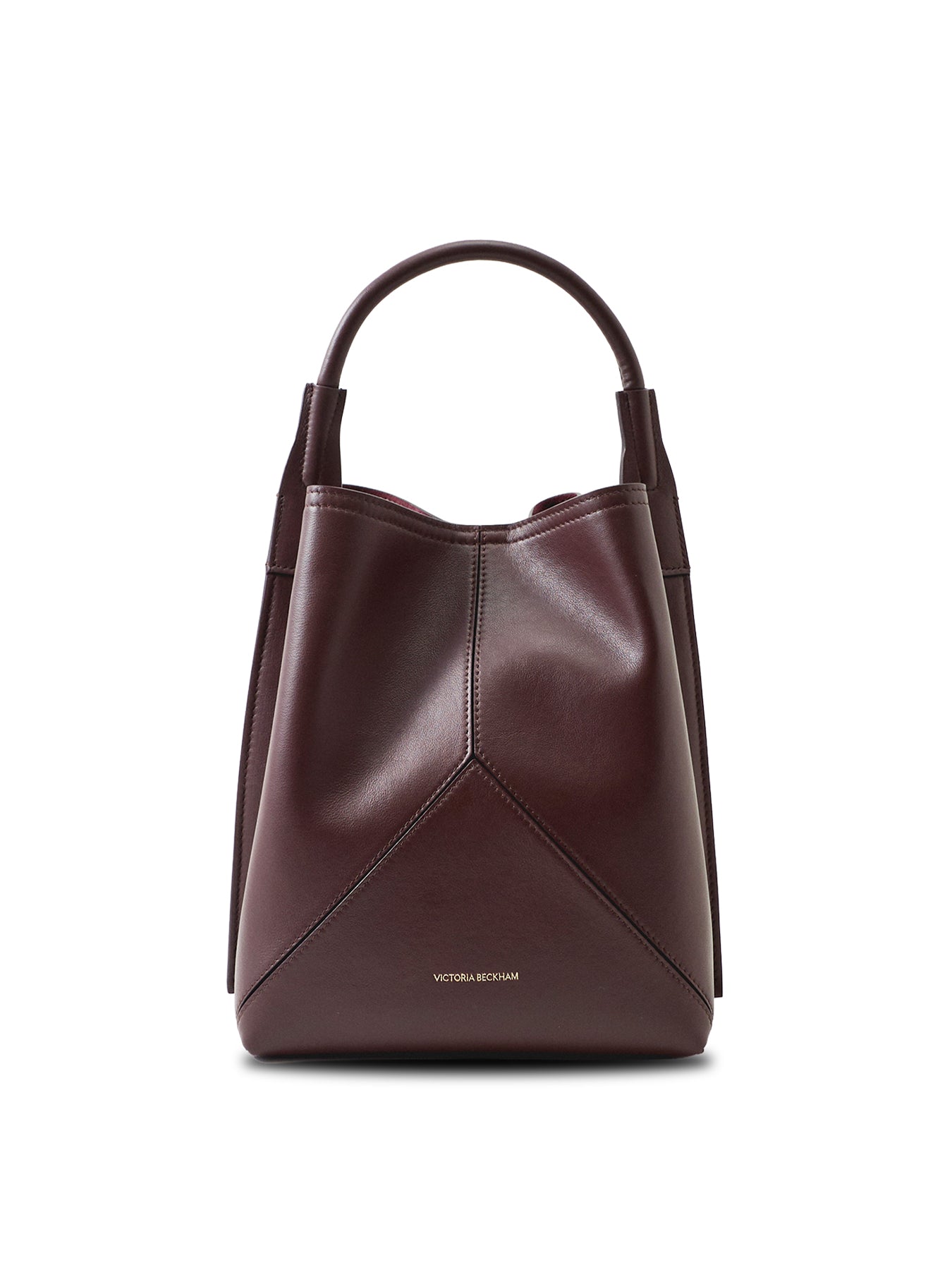 Victoria Plie Bucket Bag Burgundy
