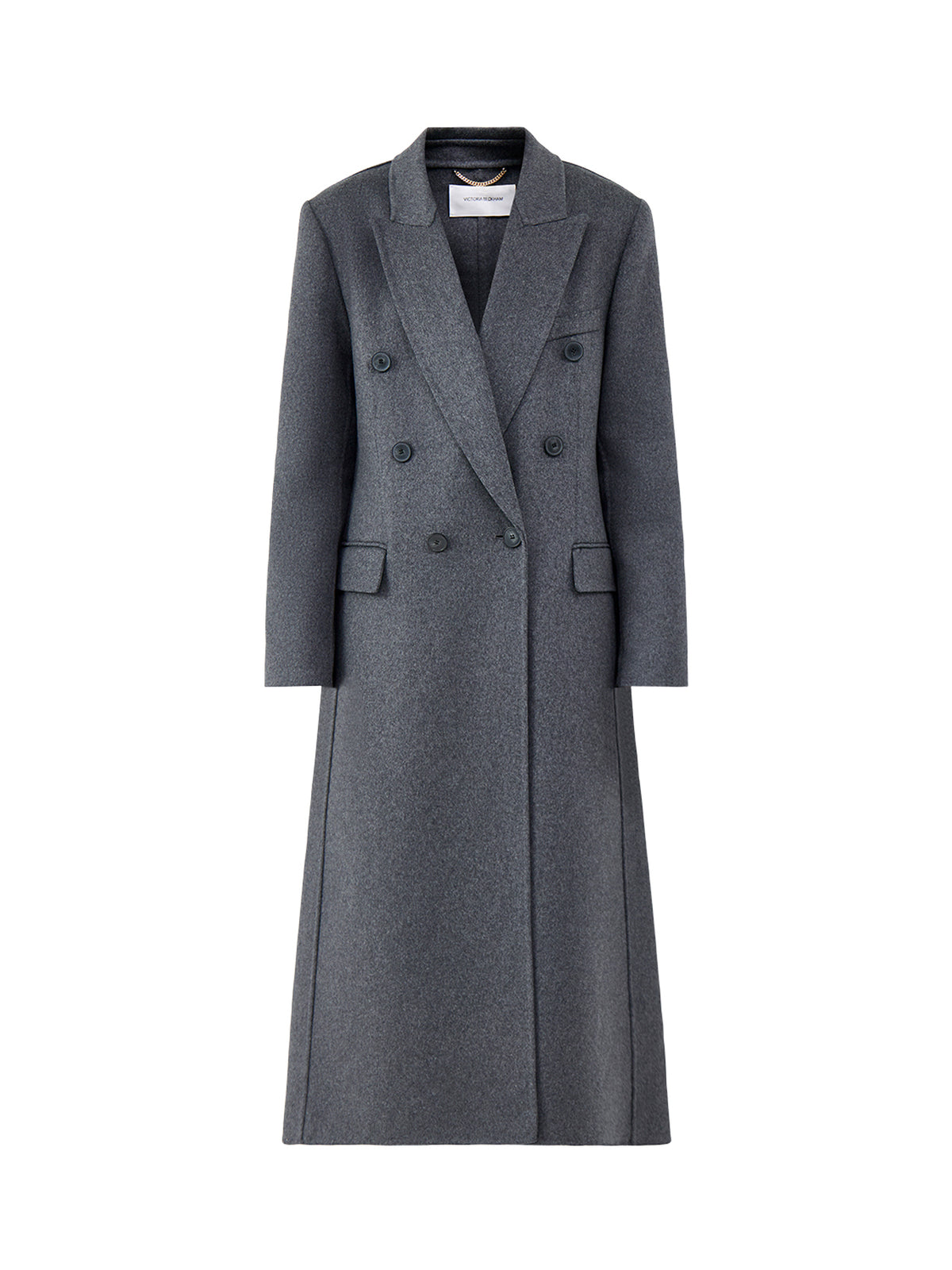 Double Faced Wool Cashmere Overcoat Grey