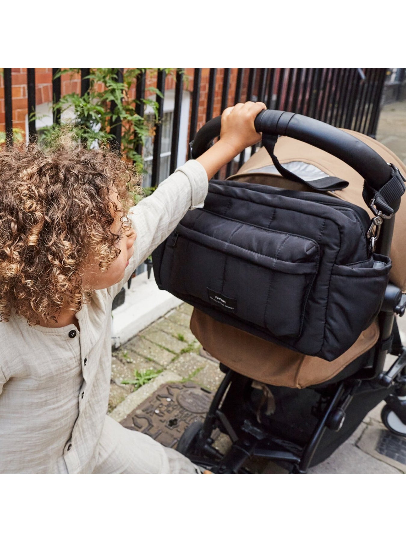 Freya Eco Oversized Stroller Organiser Black