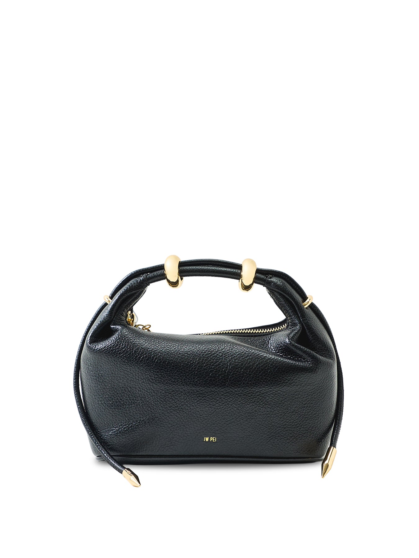 Ellie Top Handle Clutch Bag Black