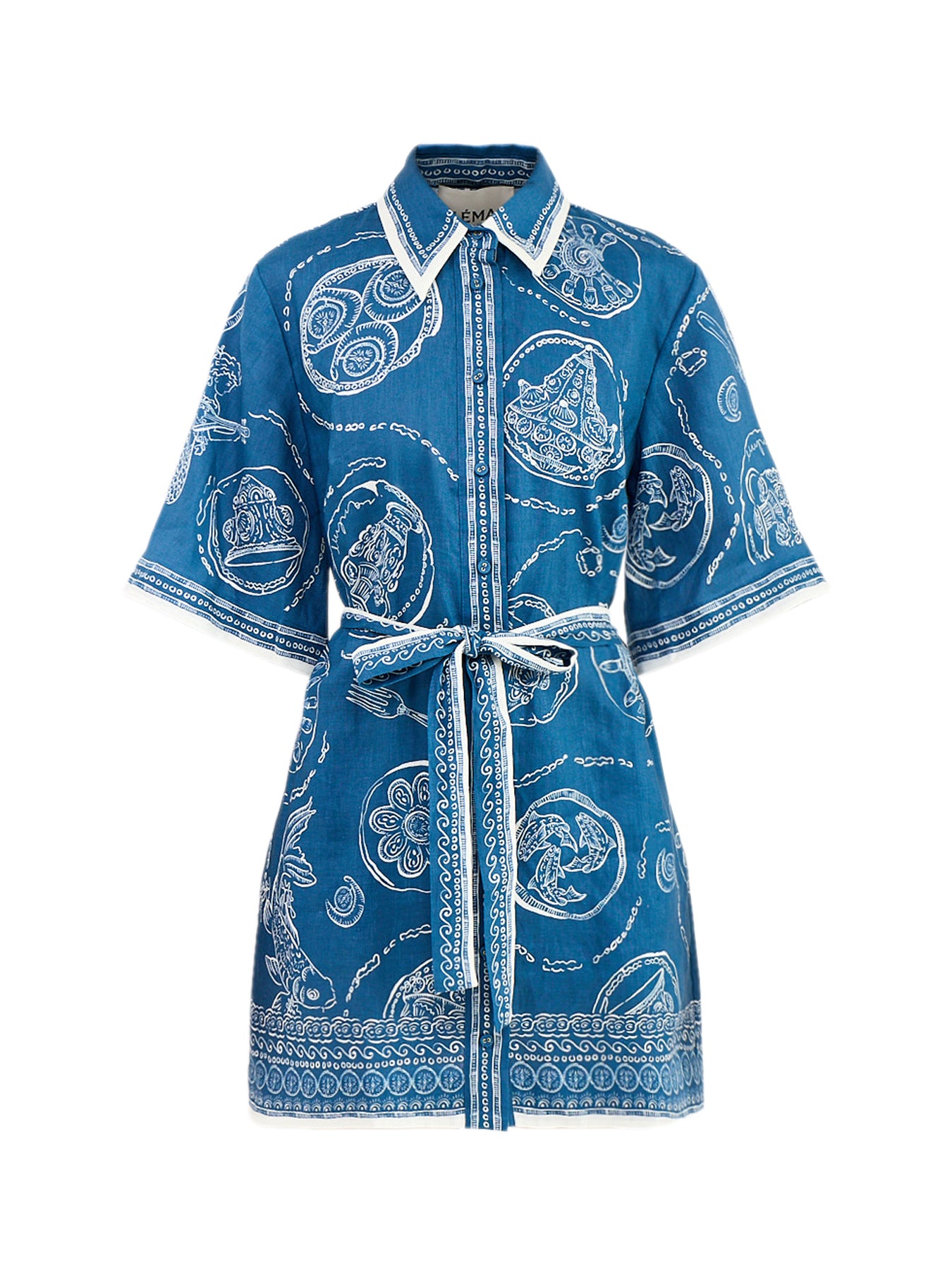 Lucky Mini Shirt Dress Blue – Fenwick