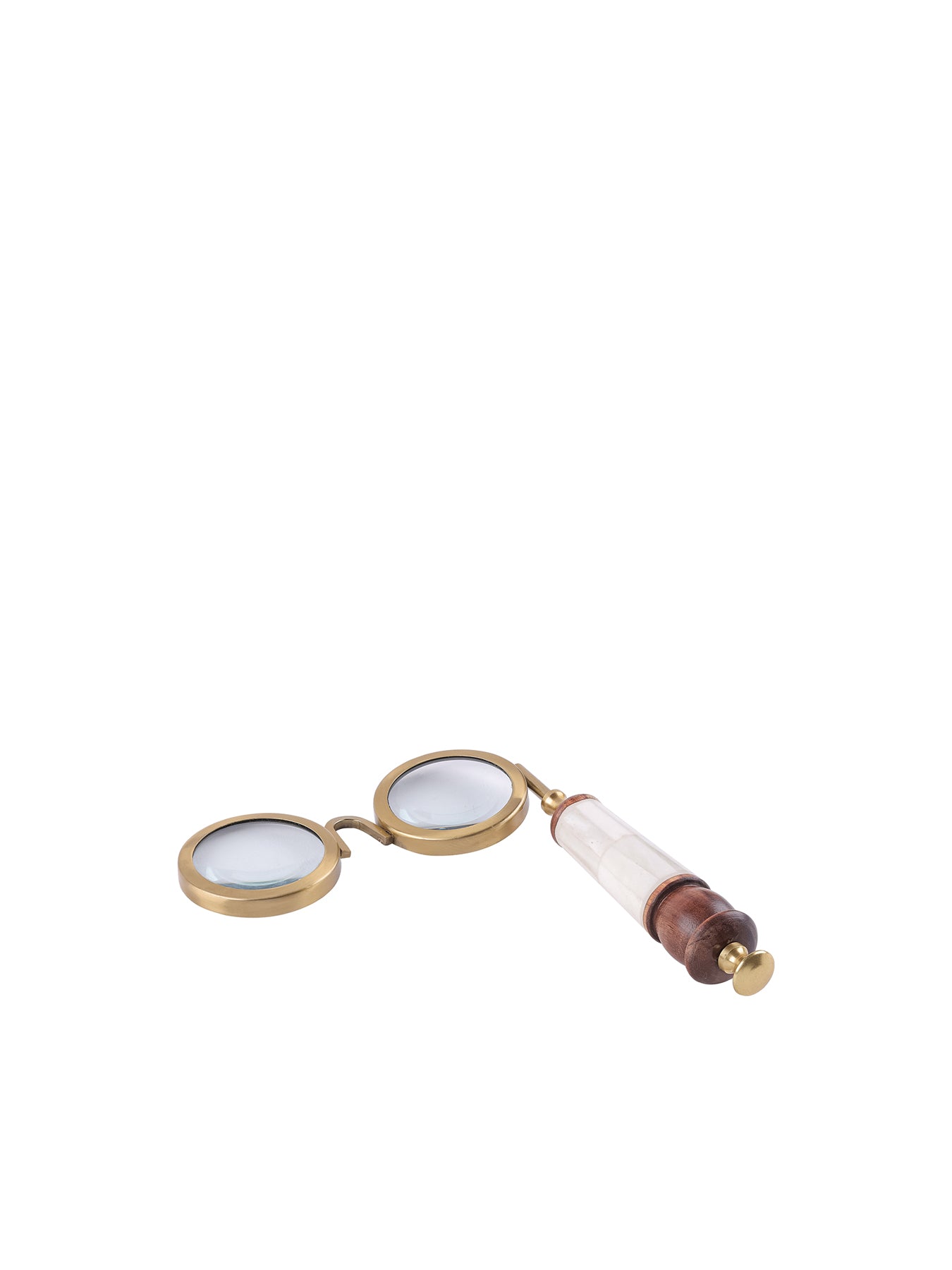 Harris Antique Brass Spectacle Magnifier with Bone Inlay Handle Bronze