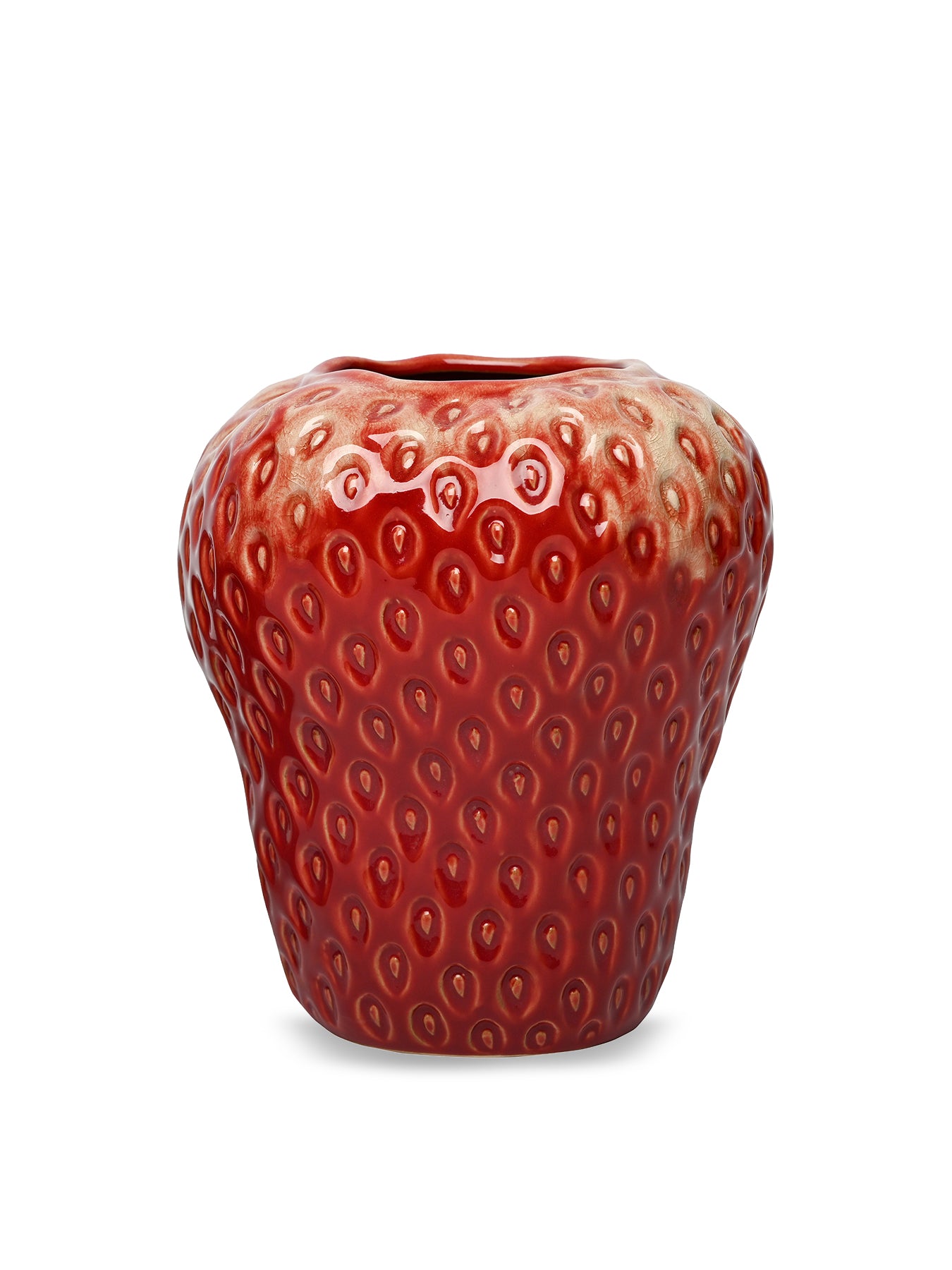 Berry Glaze Vase Large Red