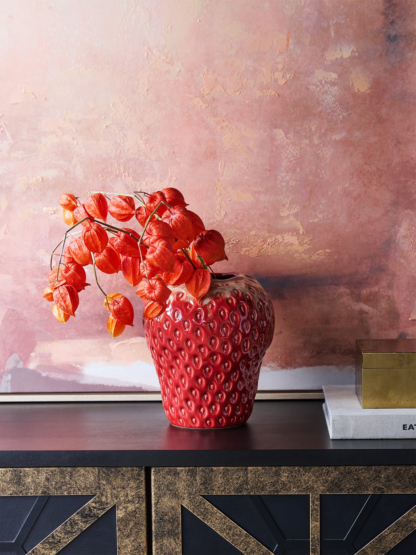 Berry Glaze Vase Large Red