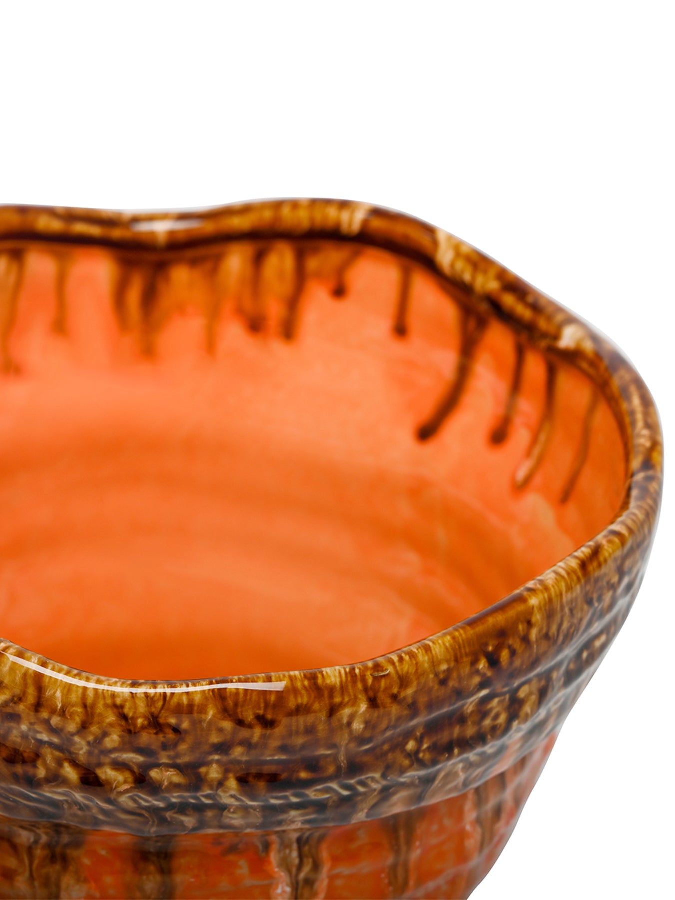 Ibiza Reactive Glaze Planter Large Orange