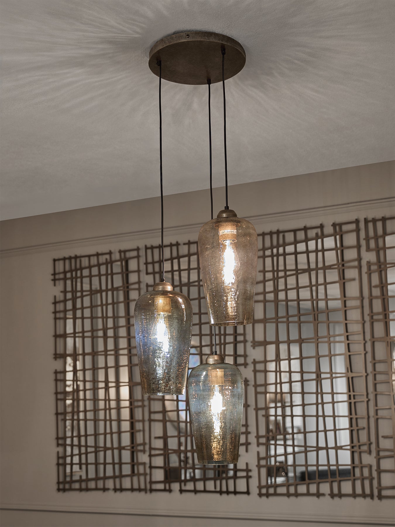 Belgrove 3 Light Drop Pendant Brown