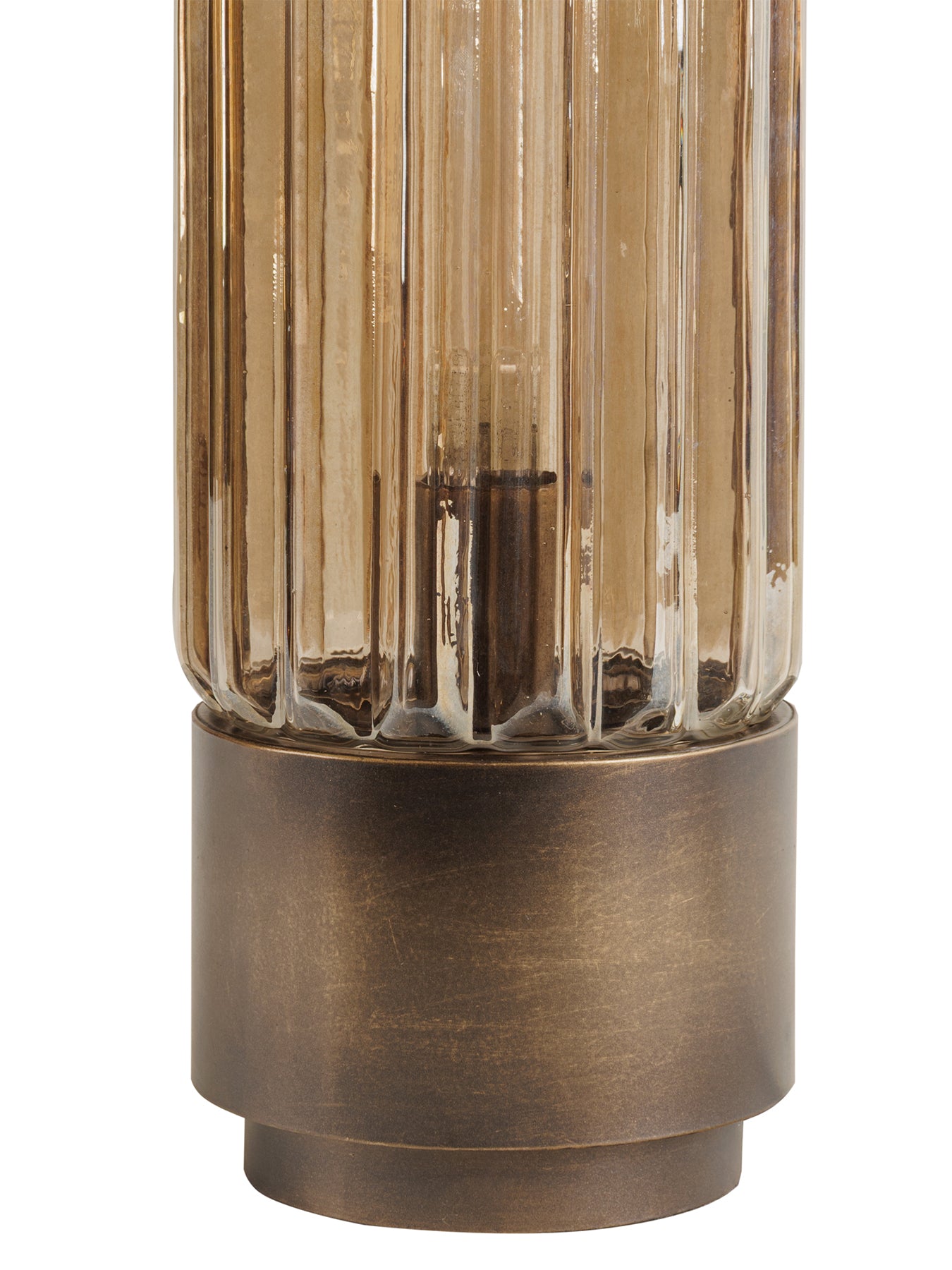 Eleanor Glass Table Uplighter Large Brown