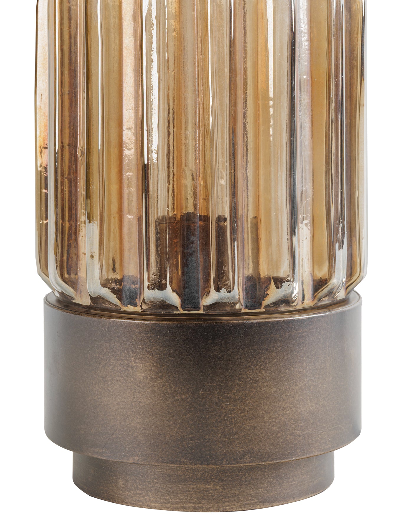 Eleanor Glass Table Uplighter Small Brown