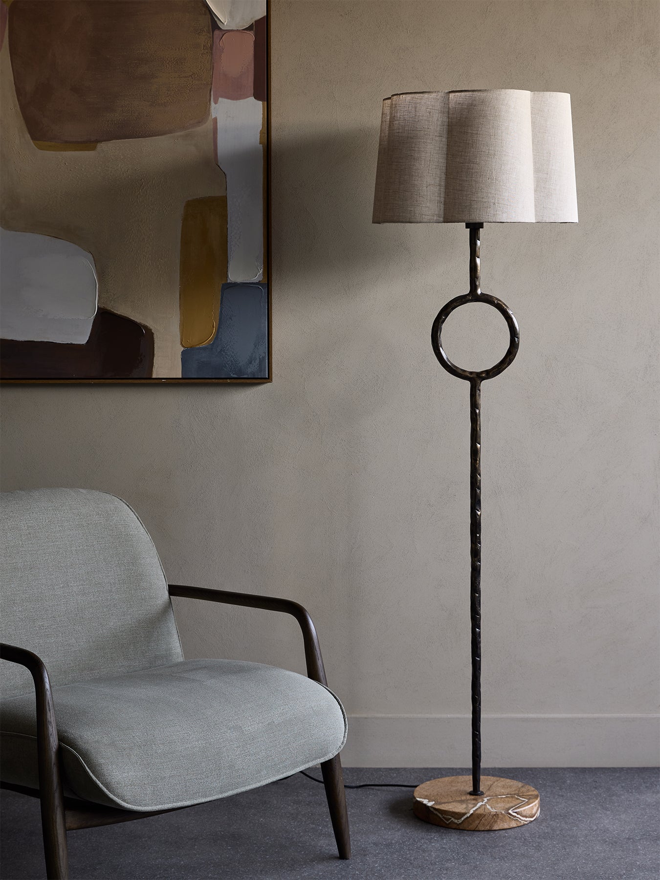 Rutland Floor Lamp Brown