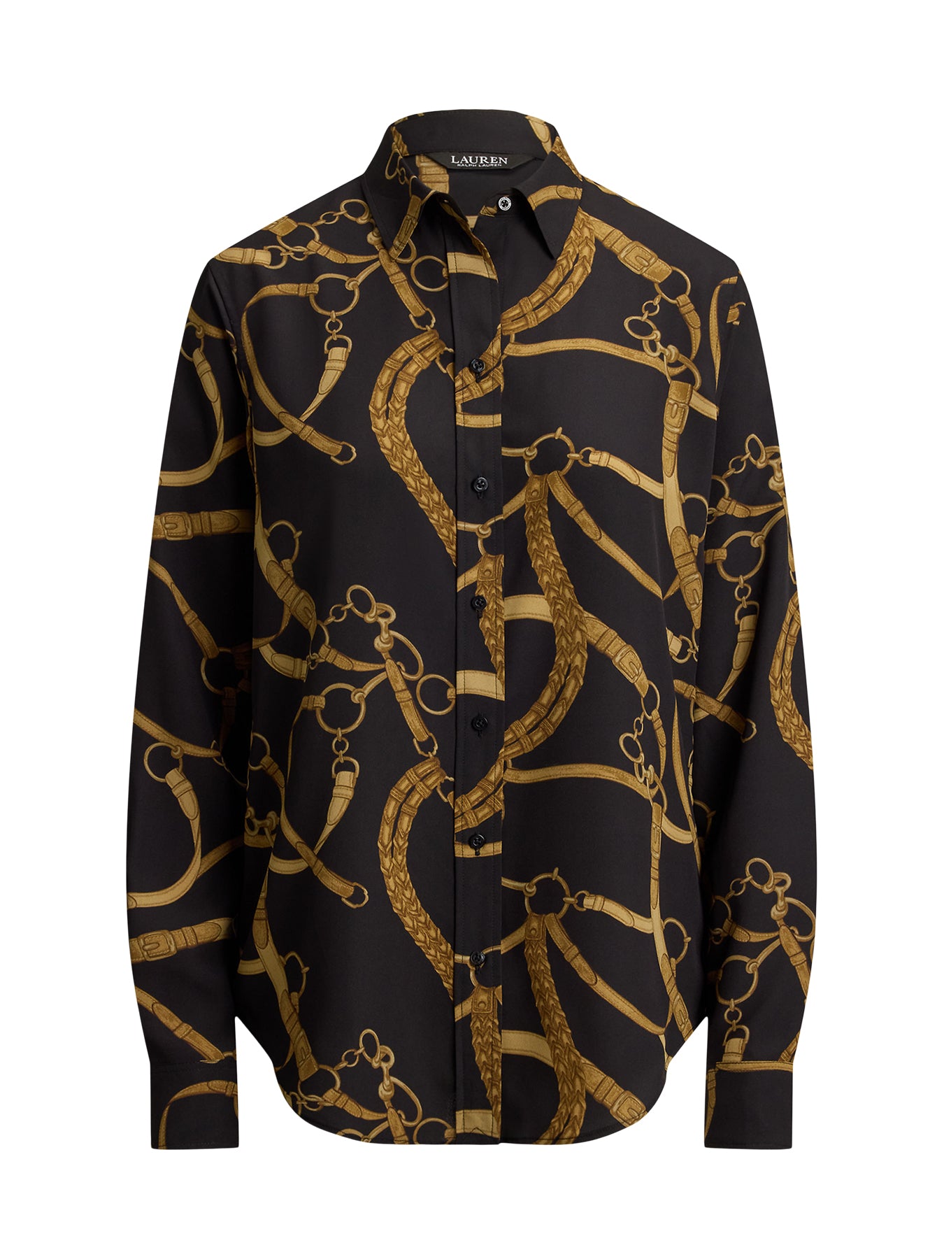 Chain Link Print Long Sleeve Shirt Multi