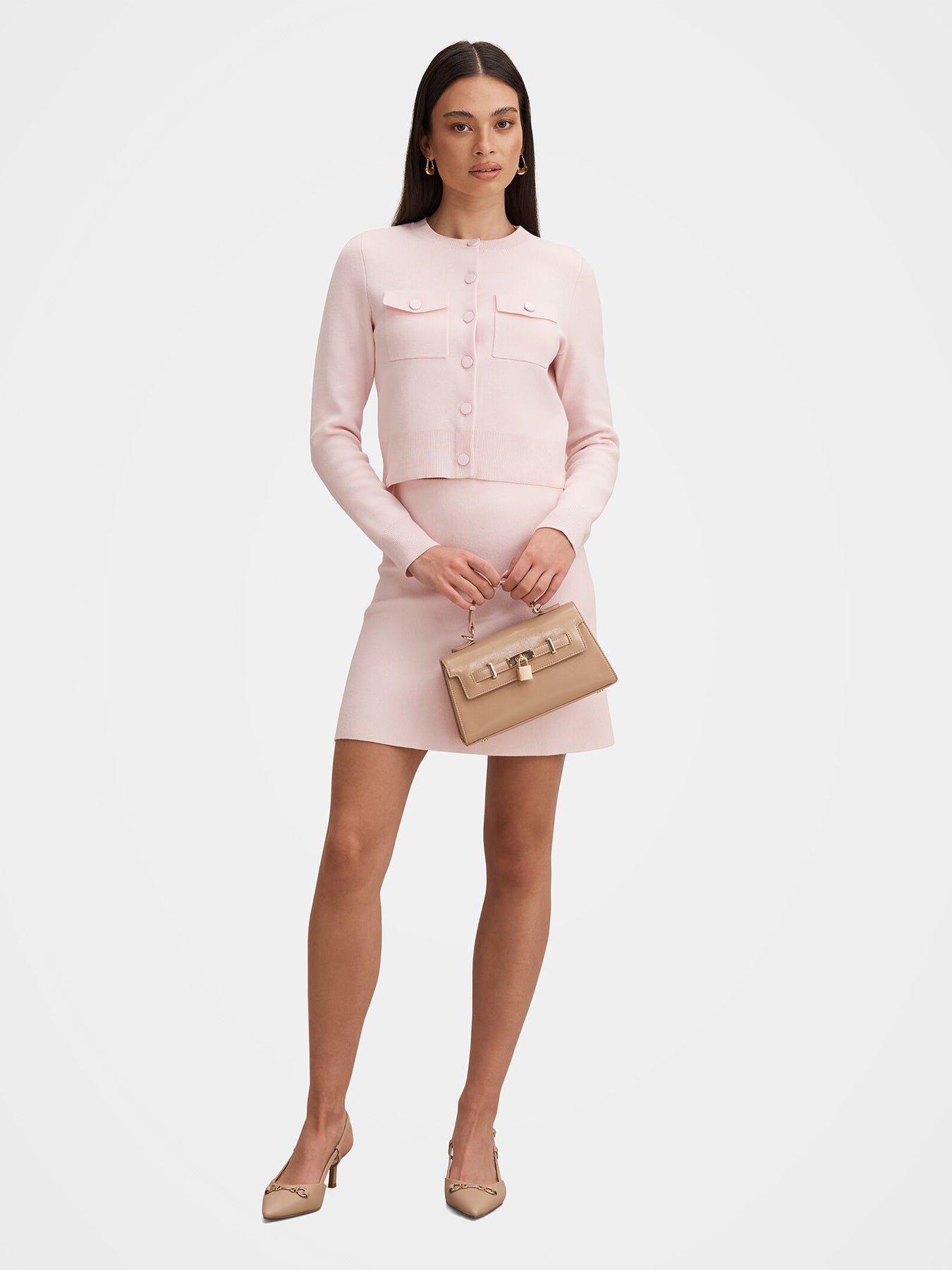 Aria Pocket Detail Cardigan Pink