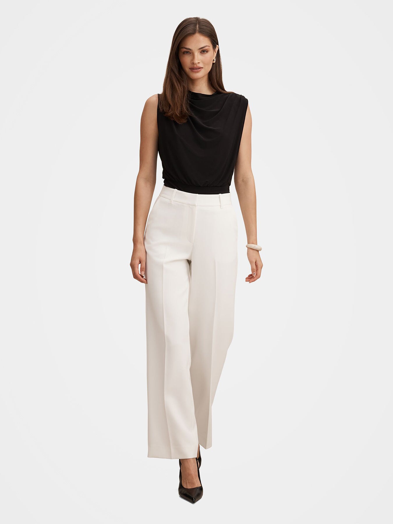 Ada Straight Leg Pants White