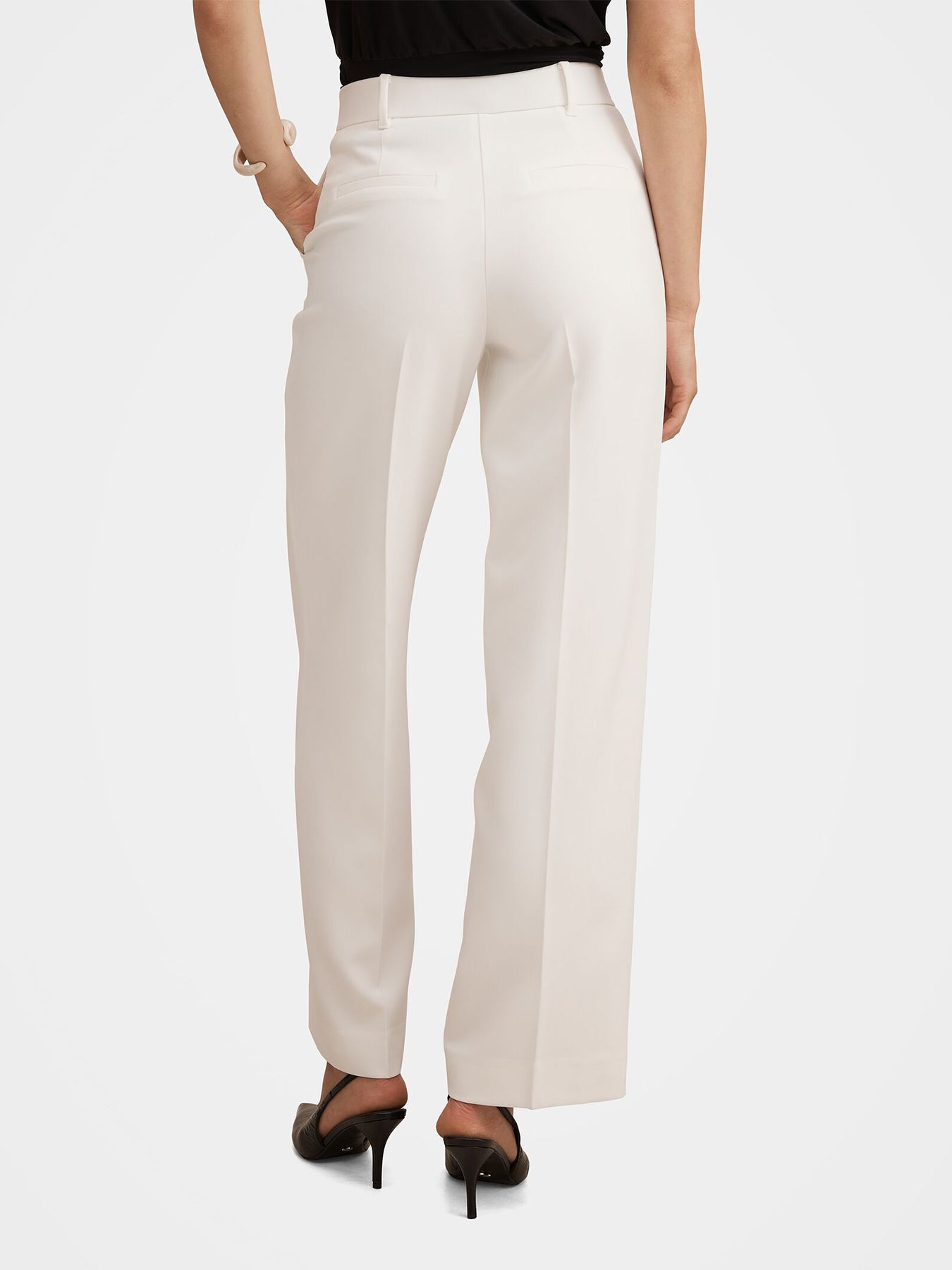 Ada Straight Leg Pants White