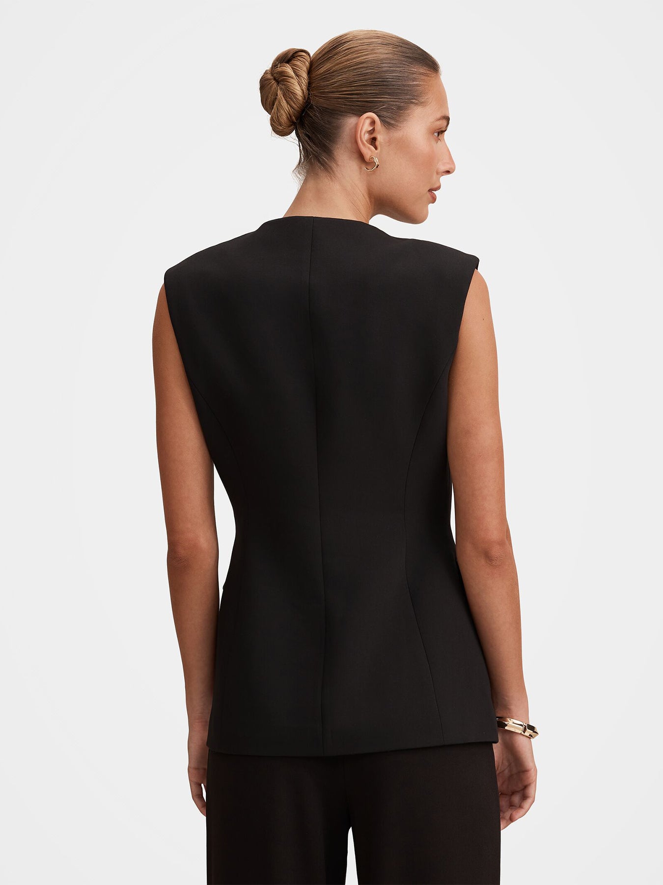 Myra Sleeveless Blazer Black