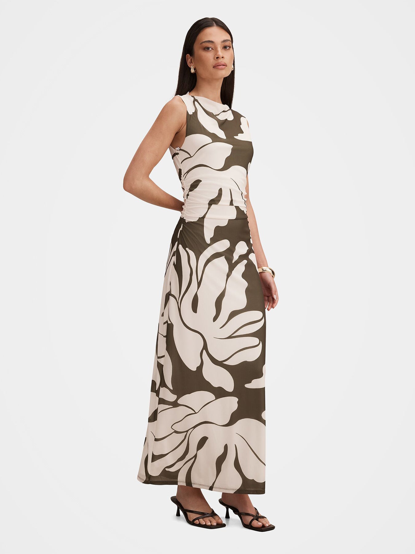 Allegra Mesh Midi Dress Multi