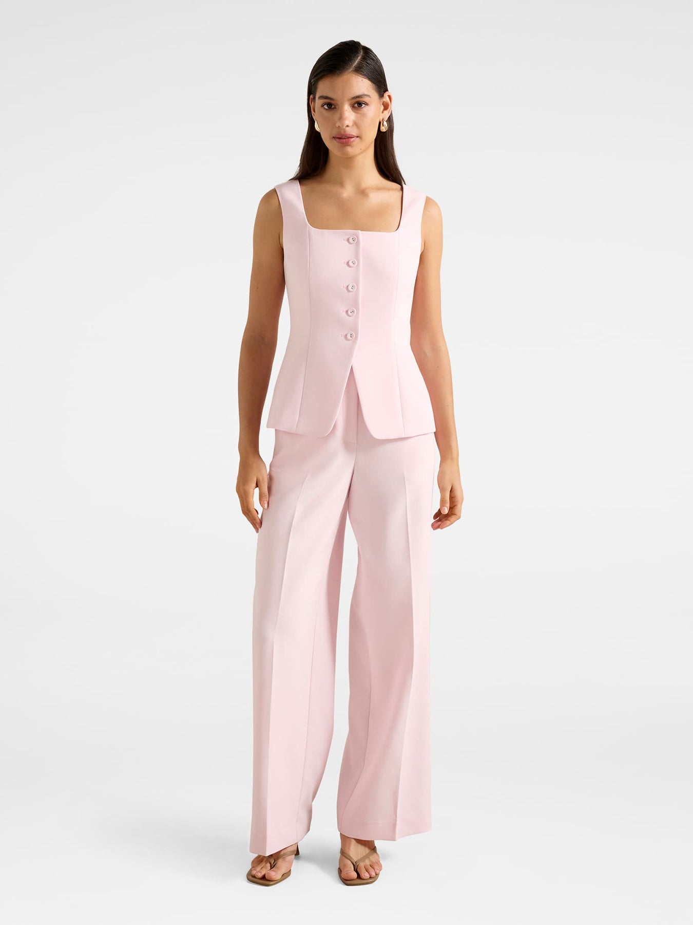 Lee Wide Leg Trousers Pink