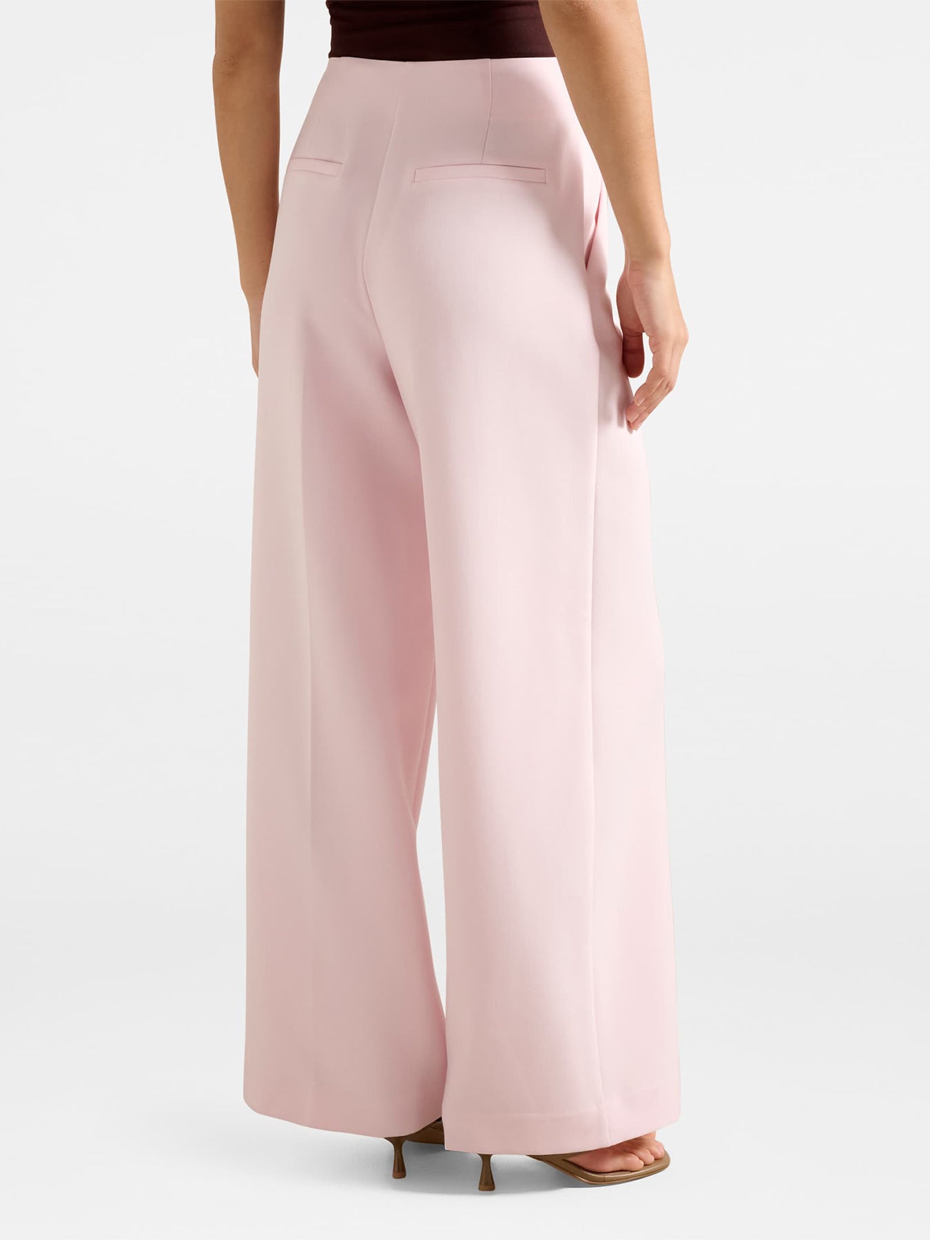 Lee Wide Leg Trousers Pink