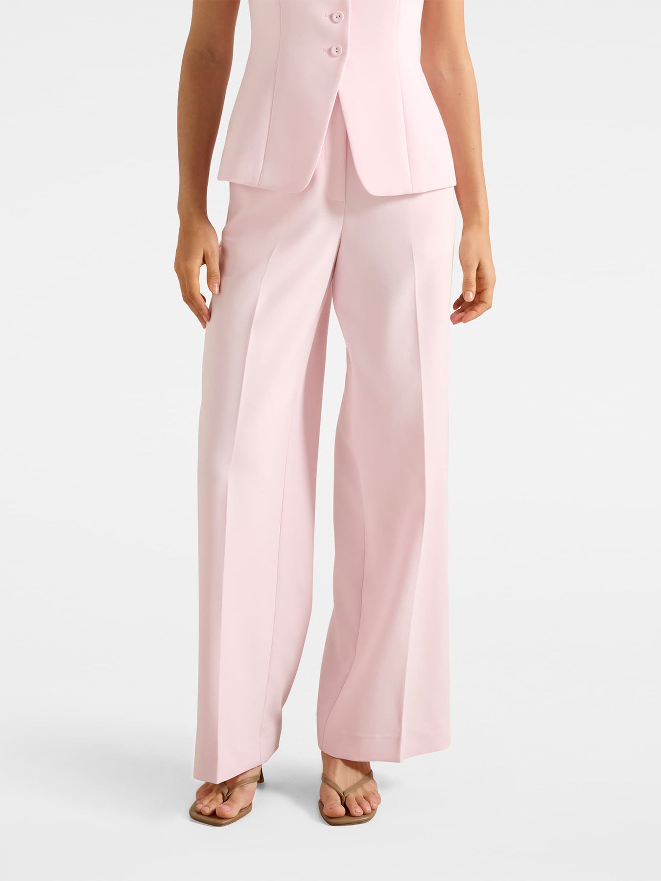 Lee Wide Leg Trousers Pink