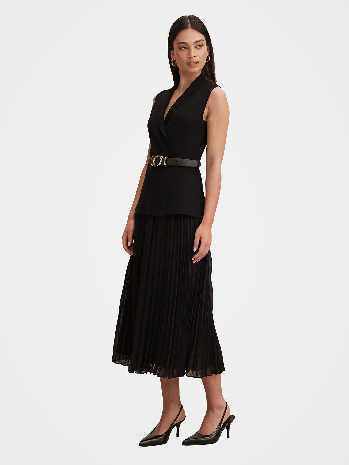 Bianca Knitted Midi Dress Black