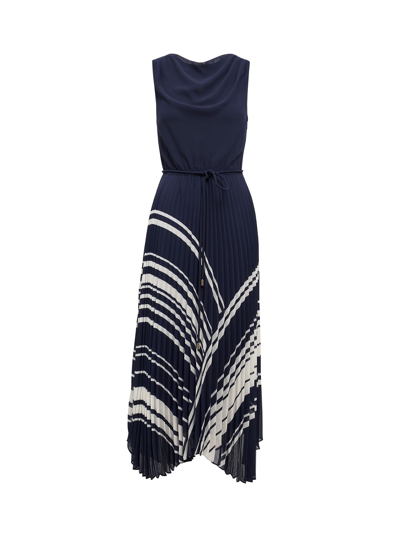 Addie Pleated Midi Dress Blue