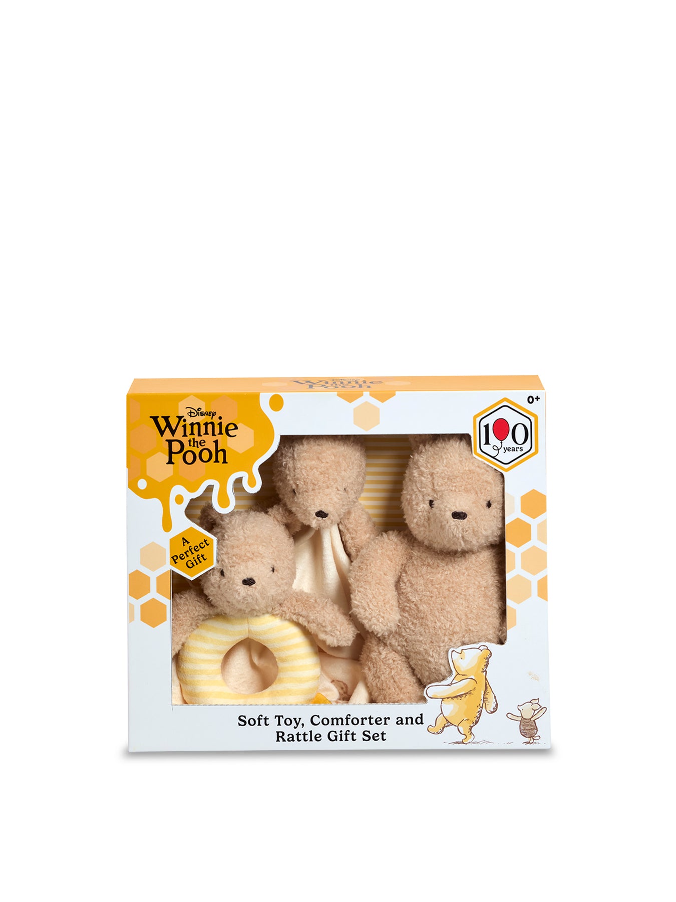 Winnie the Pooh Comforter and Ring Rattle Gift Set