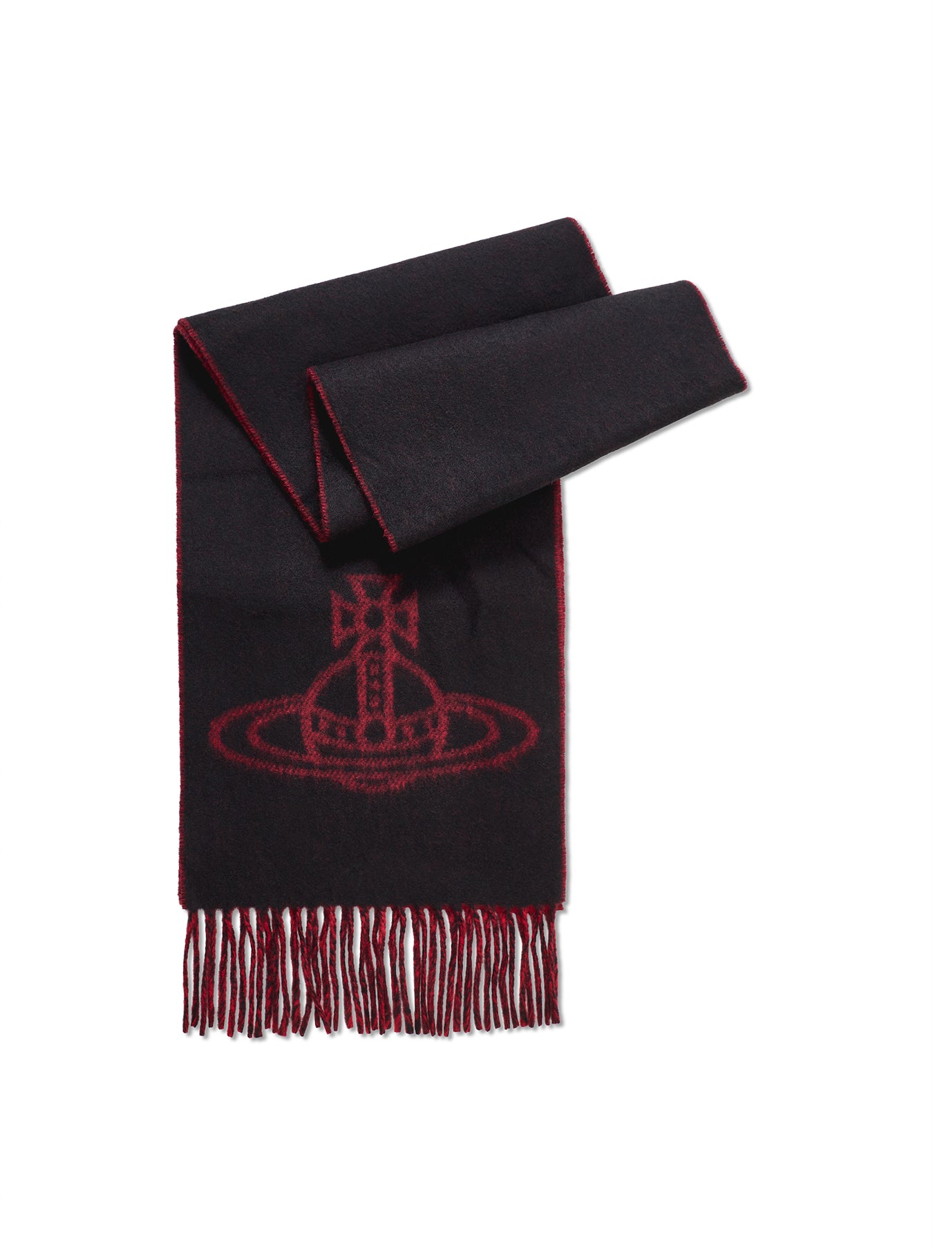 Double Face Orb Logo Scarf Black