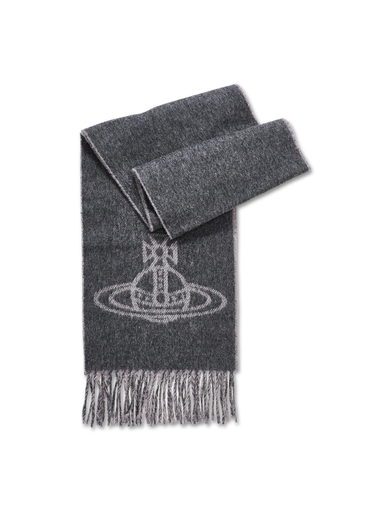 Double Face Orb Logo Scarf Grey