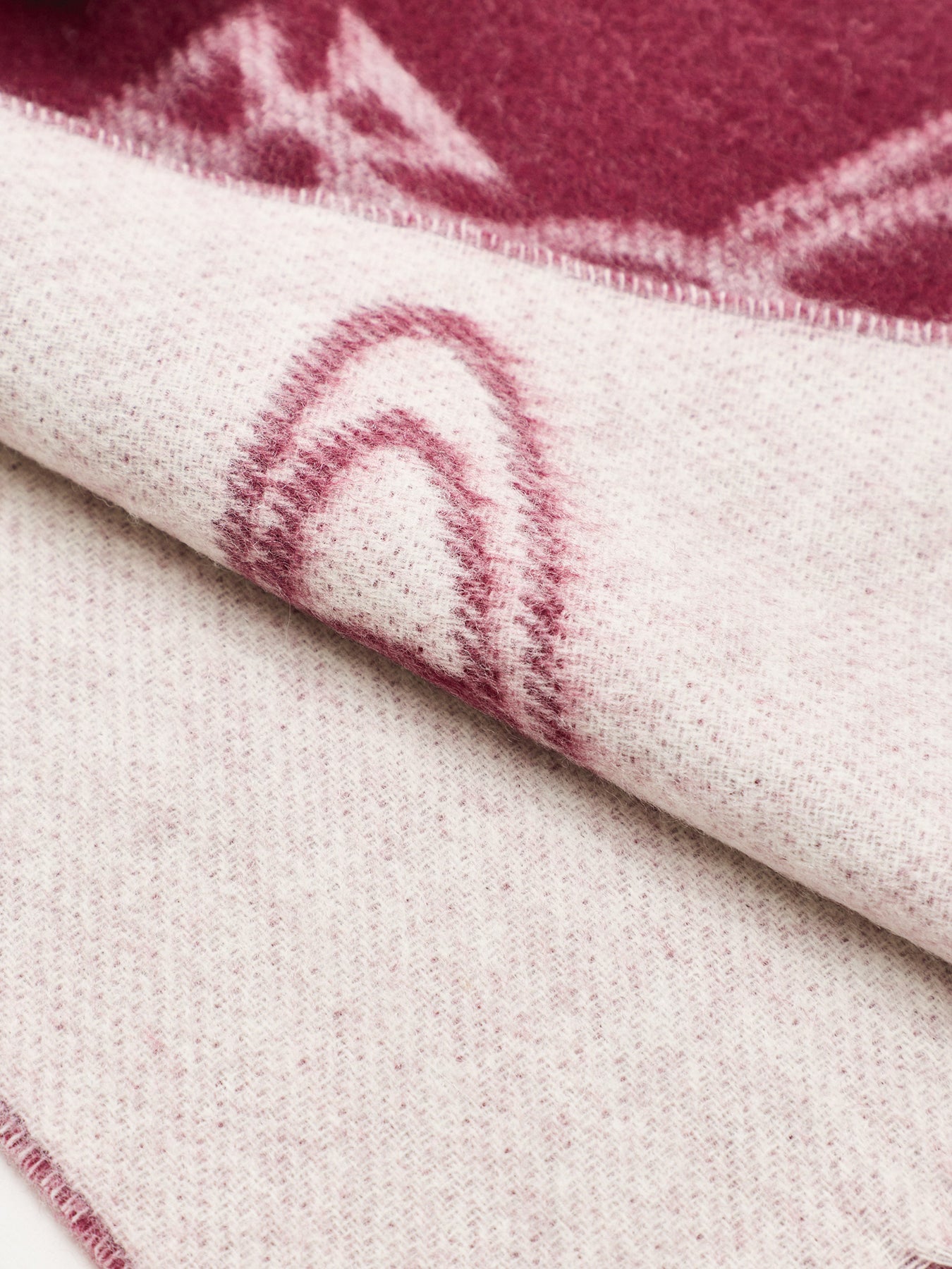 Double Face Orb Logo Scarf Burgundy