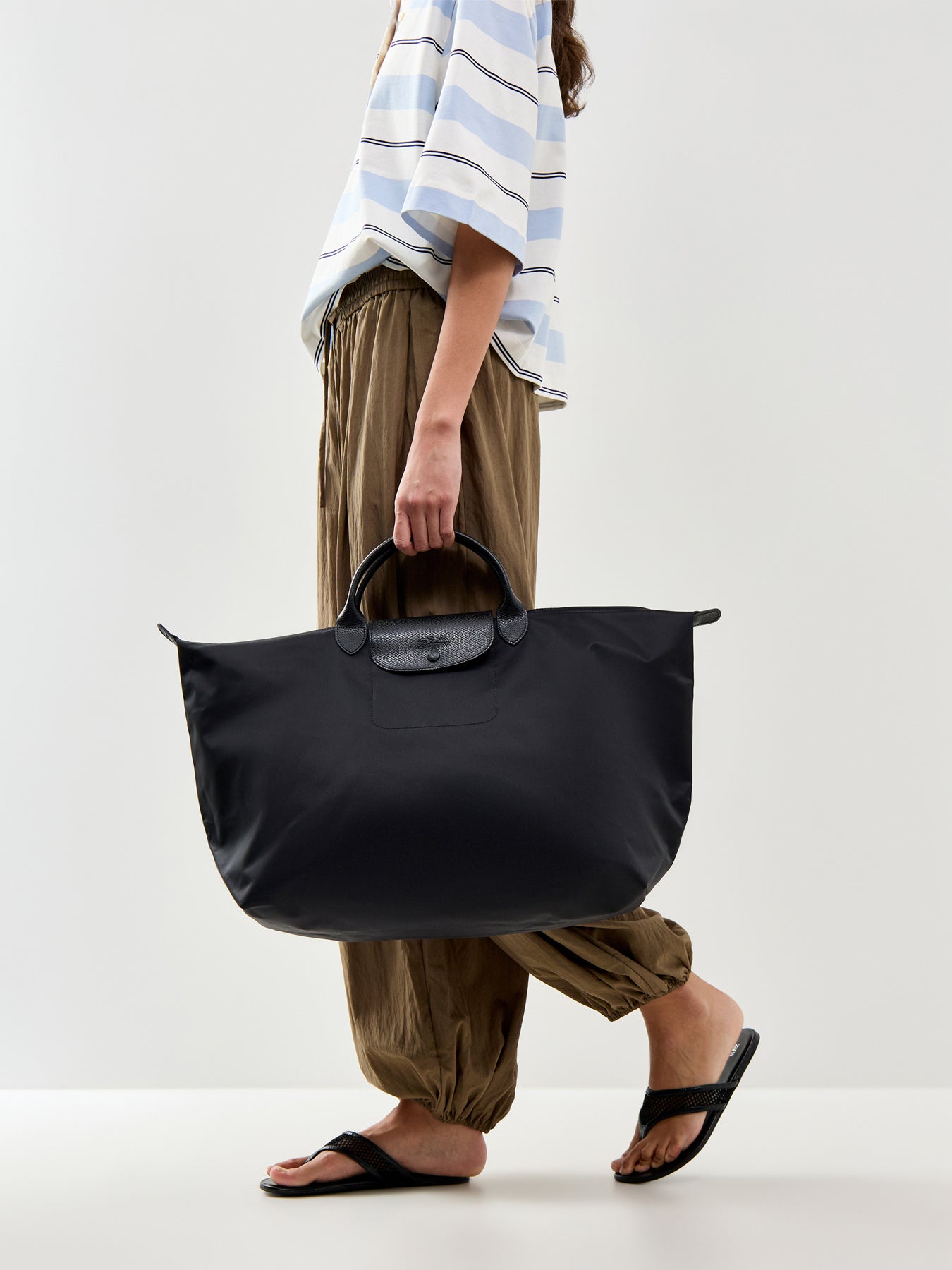 Le Pliage One Large Travel Bag Black