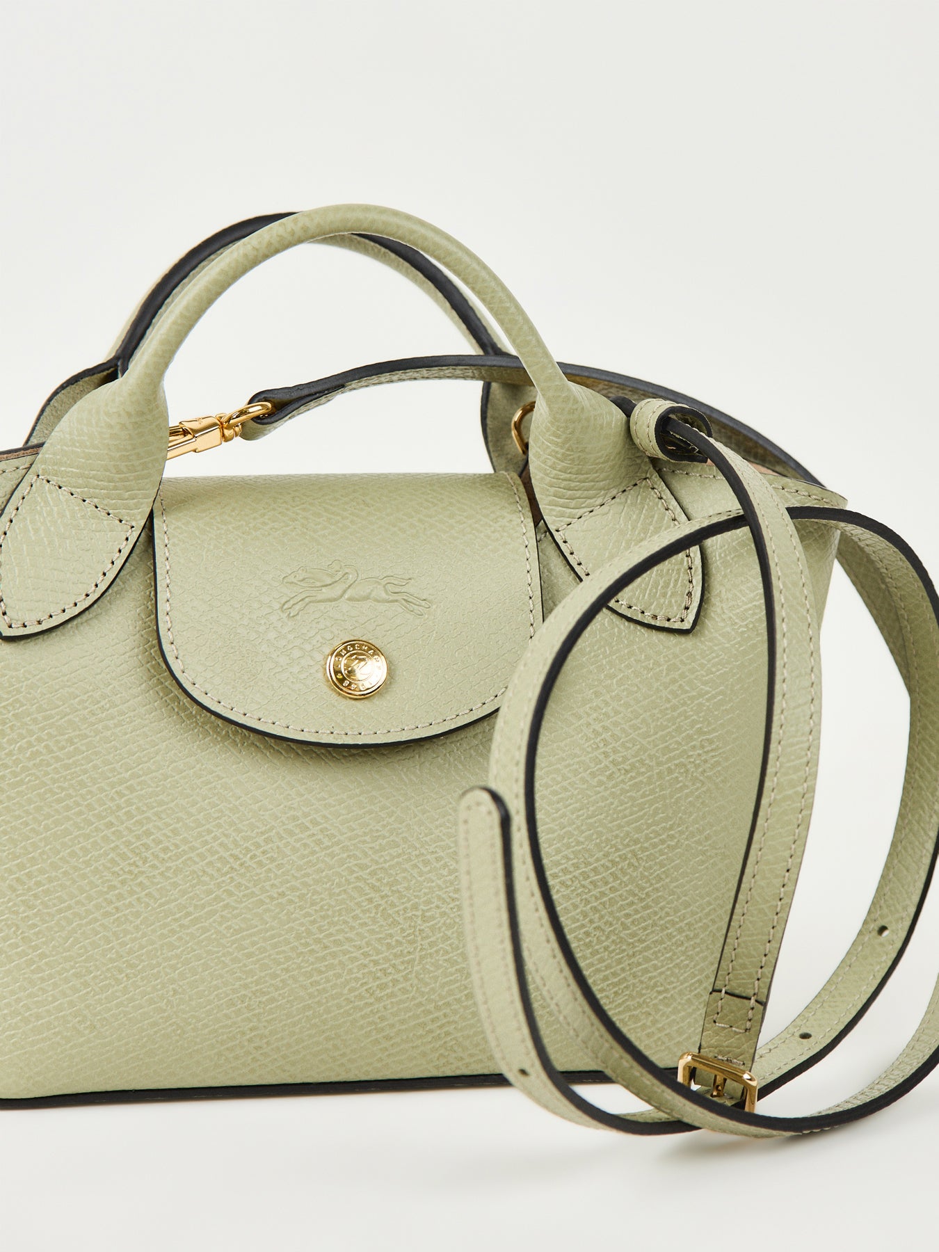 Epure Extra Small Leather Tote Bag Almond Green