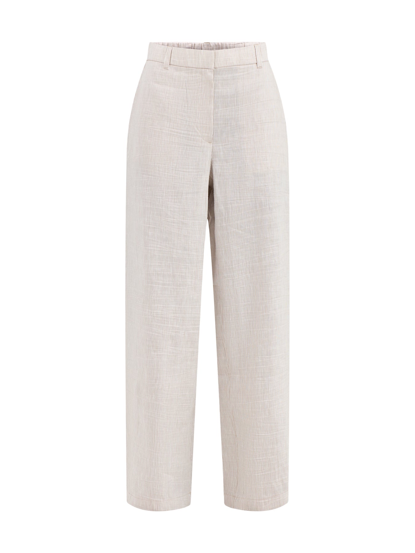 High Waisted Wide Leg Trousers Beige