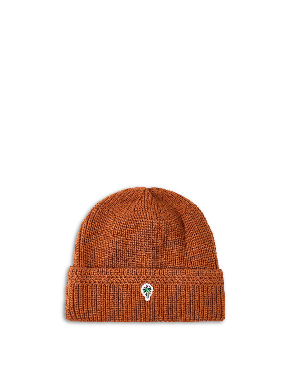 Wool Artichoke Beanie - Burnt Orange