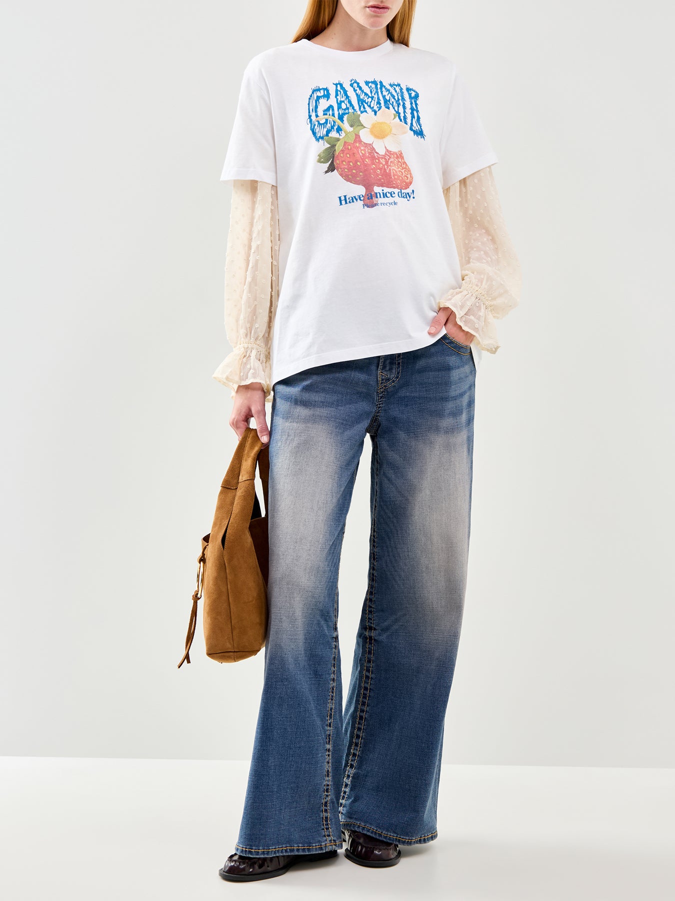 Basic Jersey Strawberry T-Shirt White