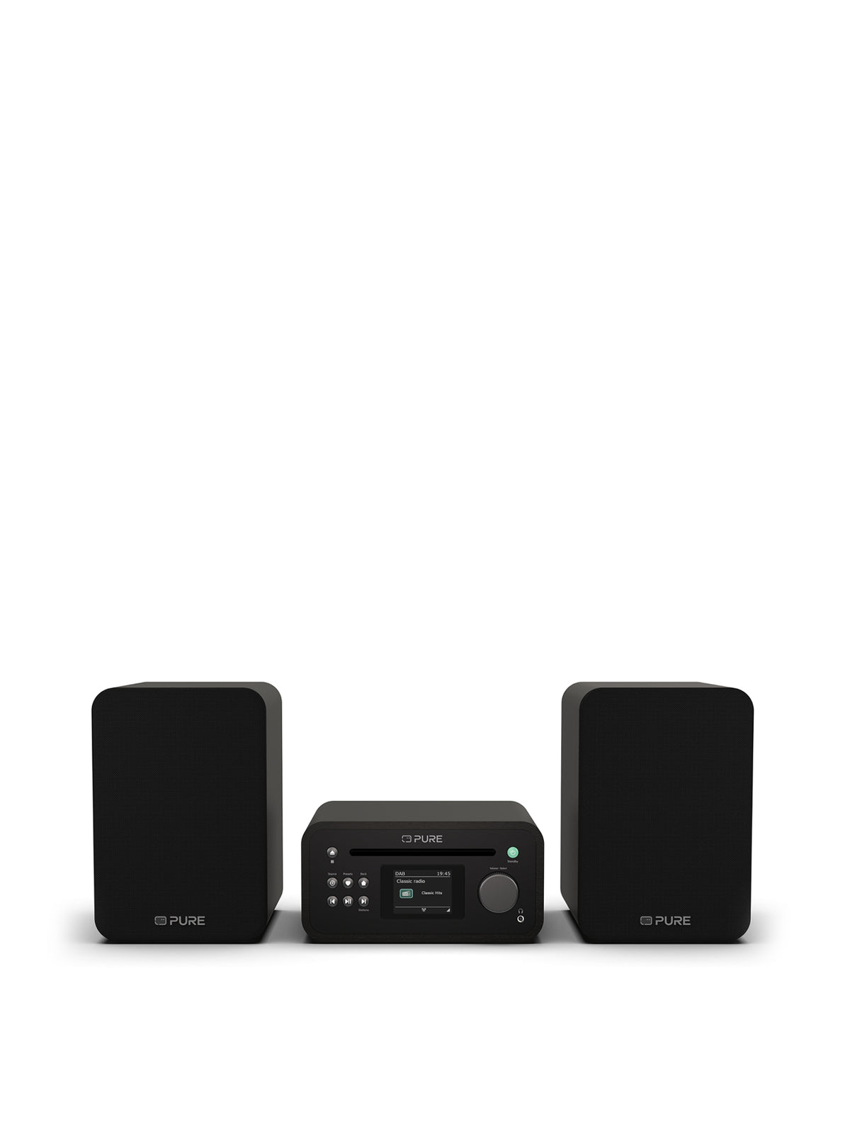 Classic Stereo Mini Bluetooth DAB Radio Black