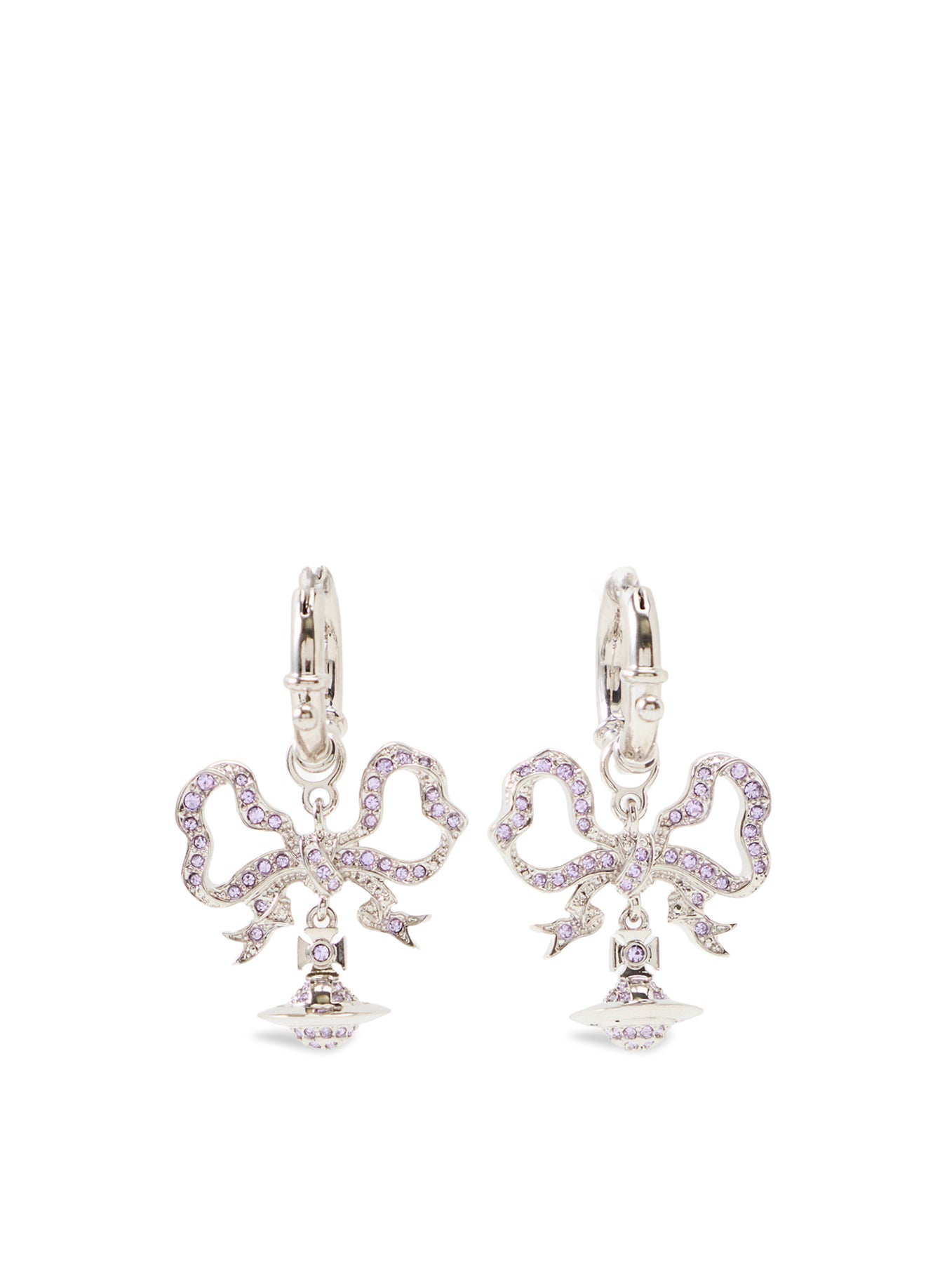 Florindella Bow Hoop Earrings Silver