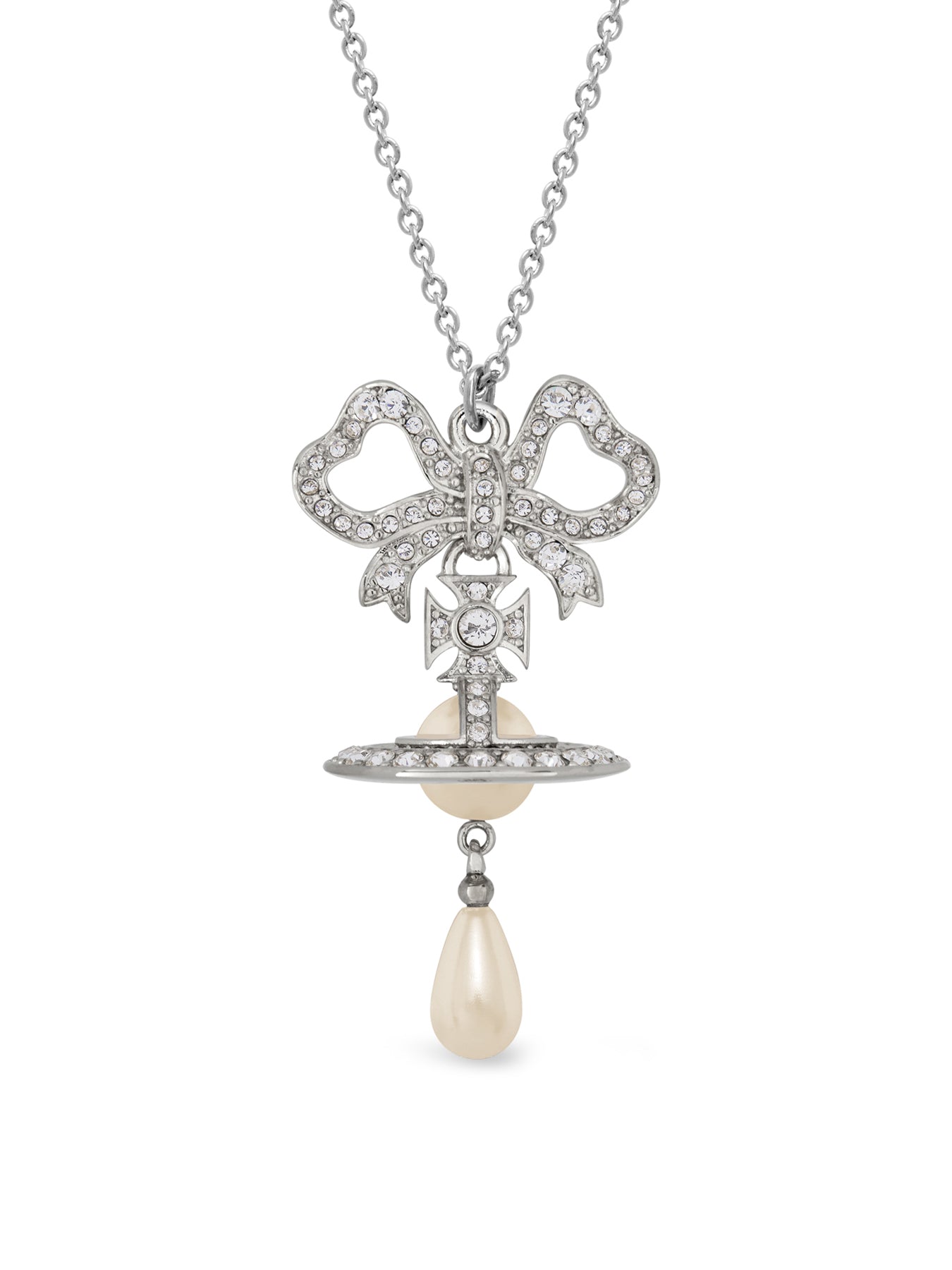 Rigoberta Silver Pearl Pendant Necklace