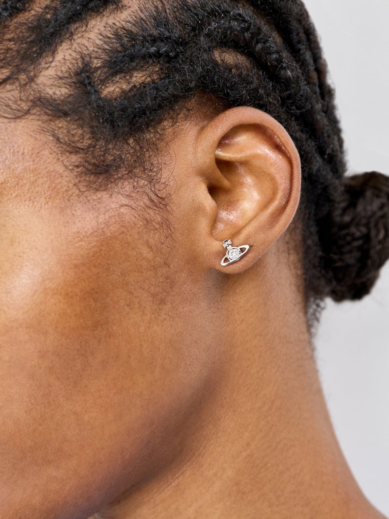 Nano Solitaire Earrings Silver