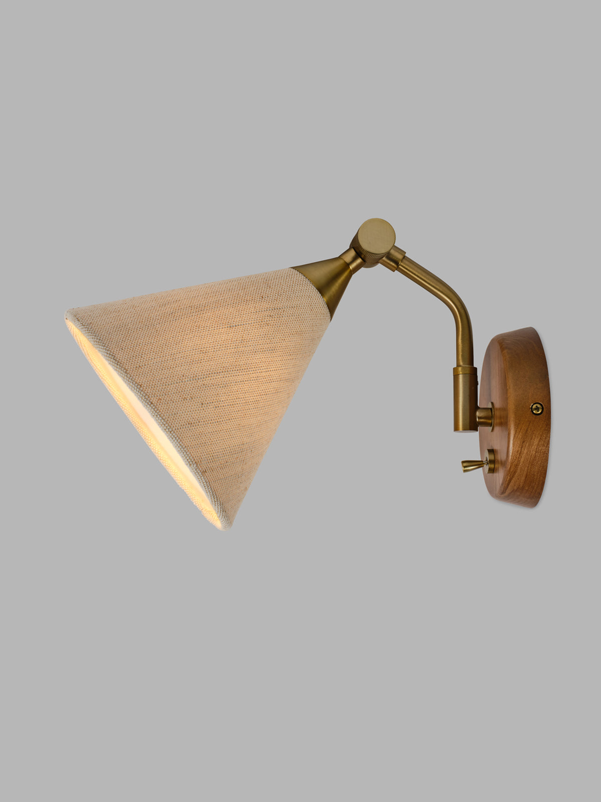 Dryden Wall Light Walnut/Natural