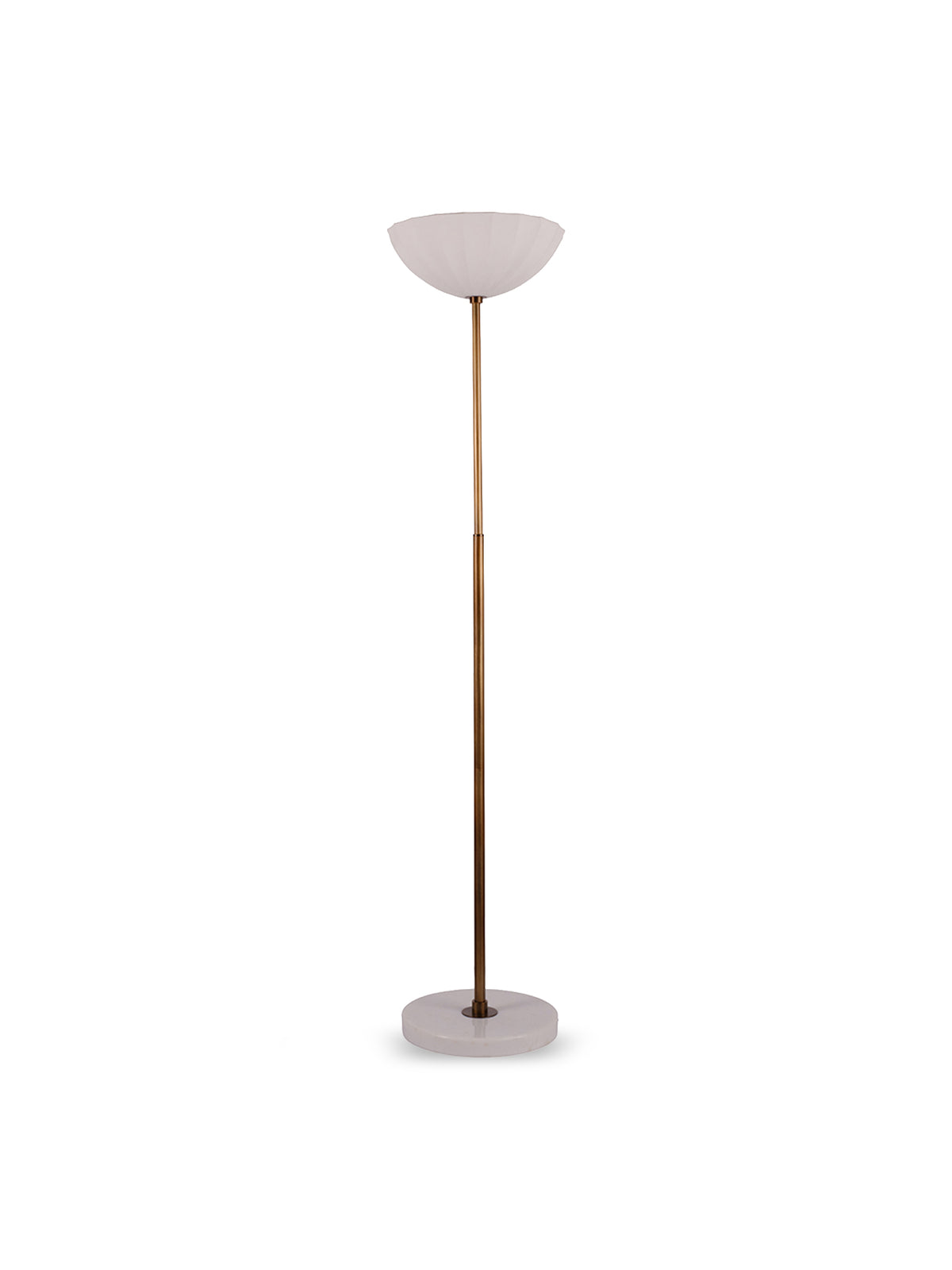 Hollis Porcelain Floor Lamp White/Bronze