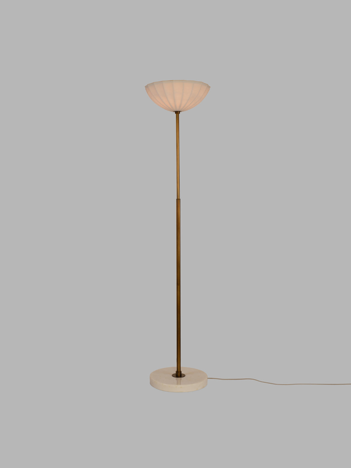 Hollis Porcelain Floor Lamp White/Bronze