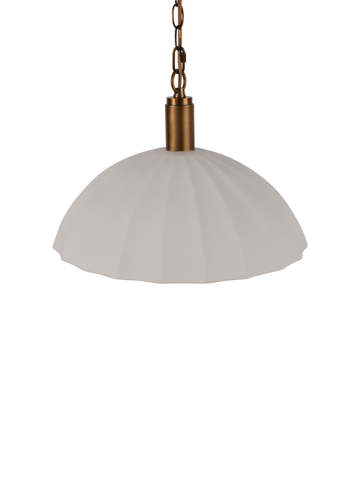 Hollis Porcelain Pendant White/Bronze