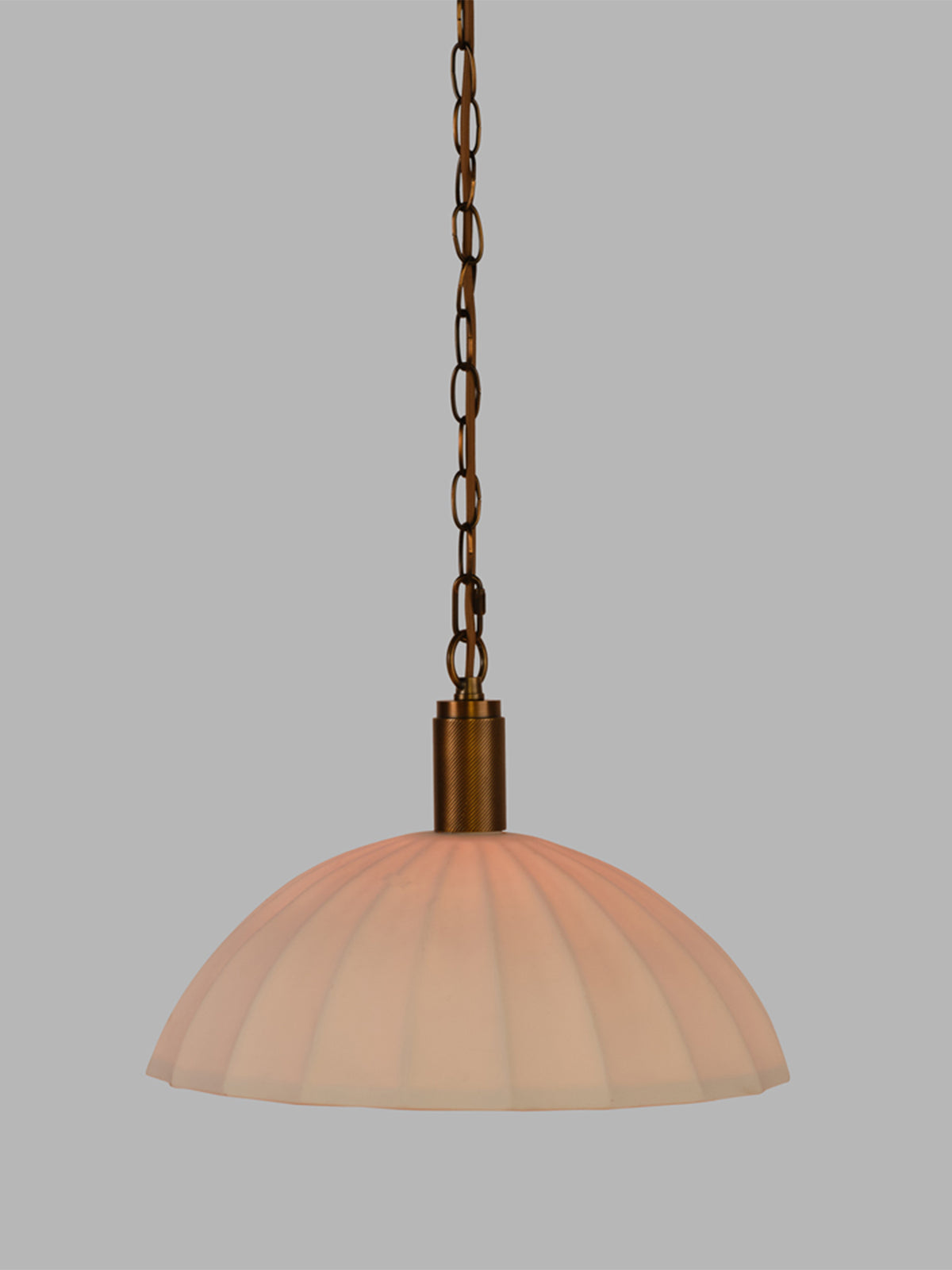 Hollis Porcelain Pendant White/Bronze